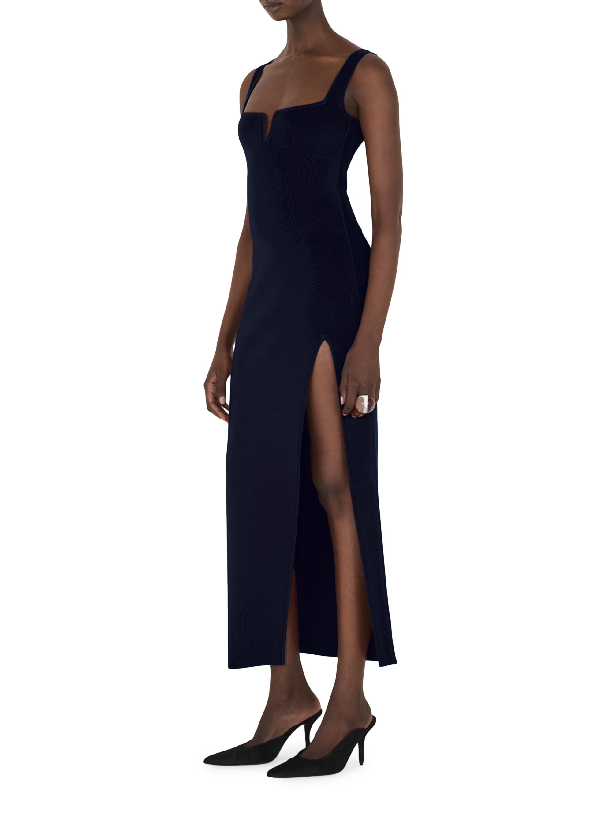 slim fit dress slacks Capriana Halter Low Back Mini Dress Black main image 0
