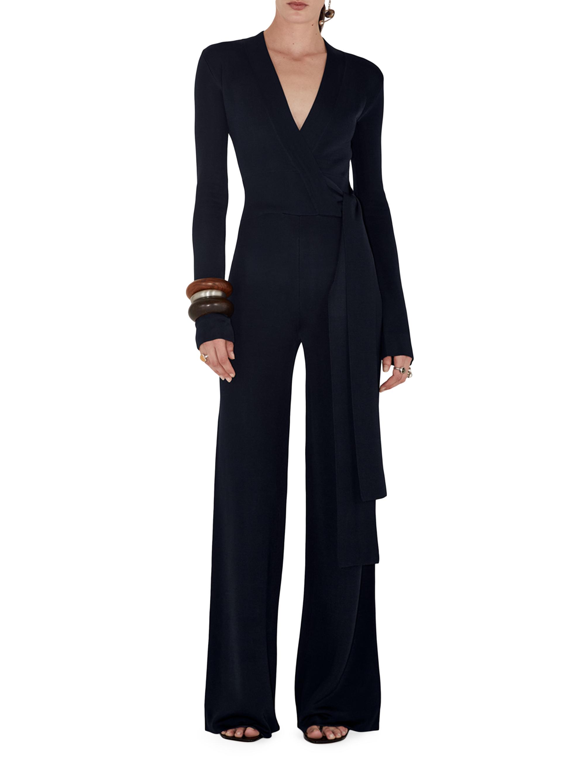 Galvan London Women's Elemental Tie Jumpsuit - Midnight