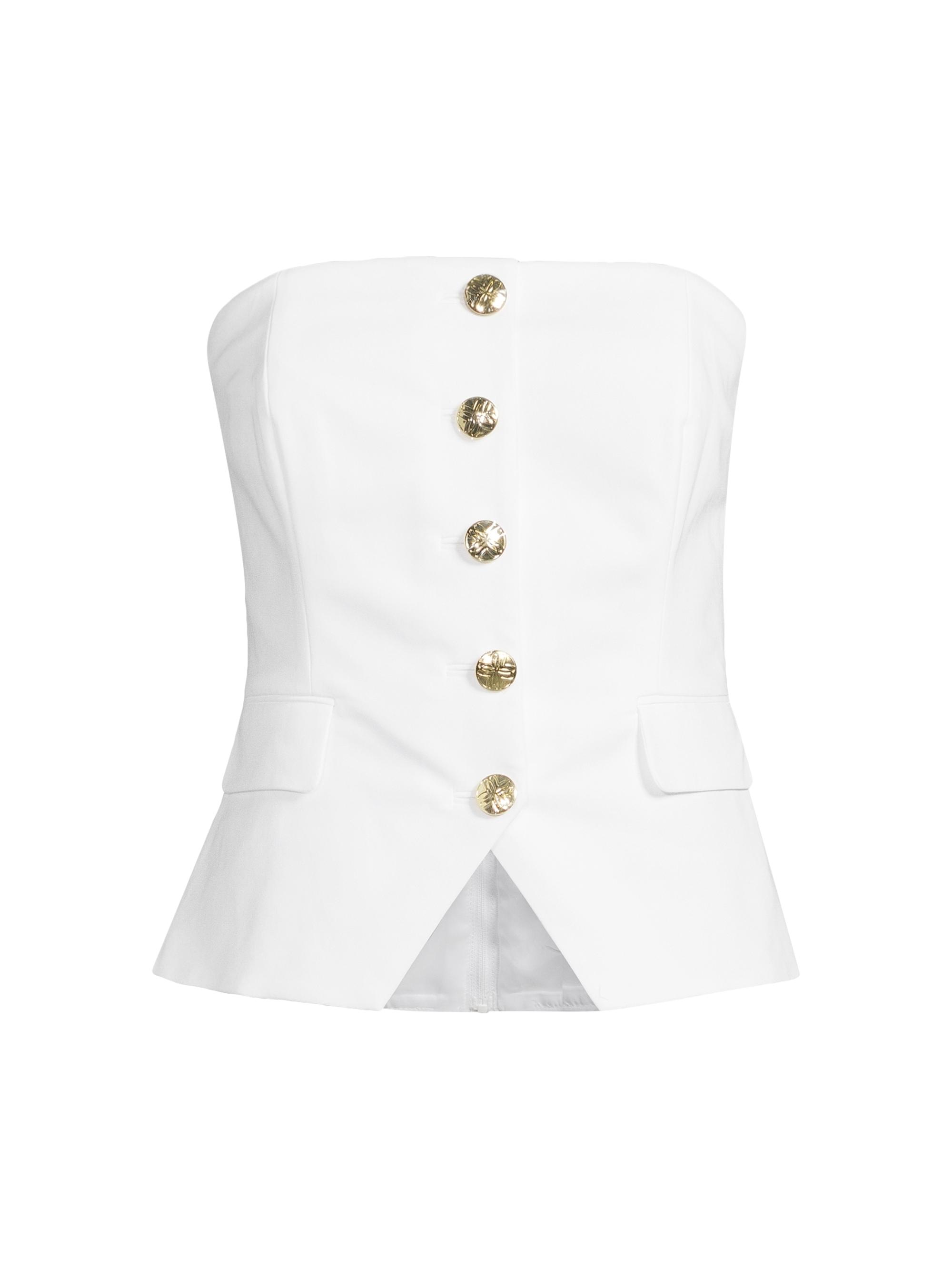 Lilly Pulitzer Women's Danneel Cotton-Blend Strapless Top - Resort White