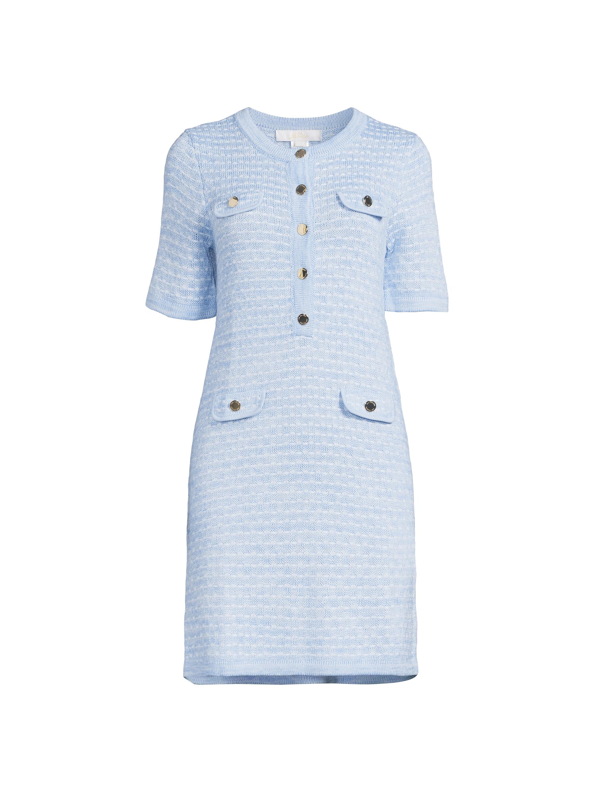 Lilly Pulitzer Women's Theodorah Sweater Sheath Dress - Bluette Metallic Marl