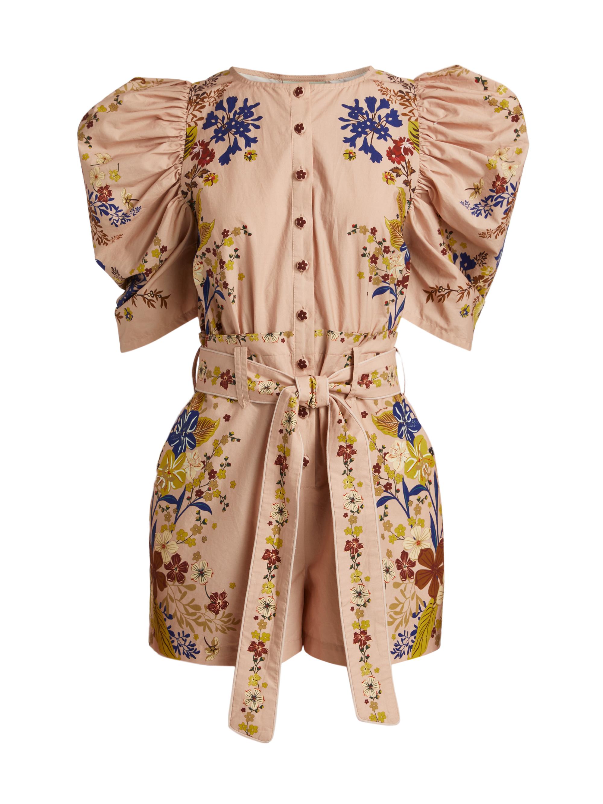 Farm Rio Women's Romantic Lightness Romper - Cream