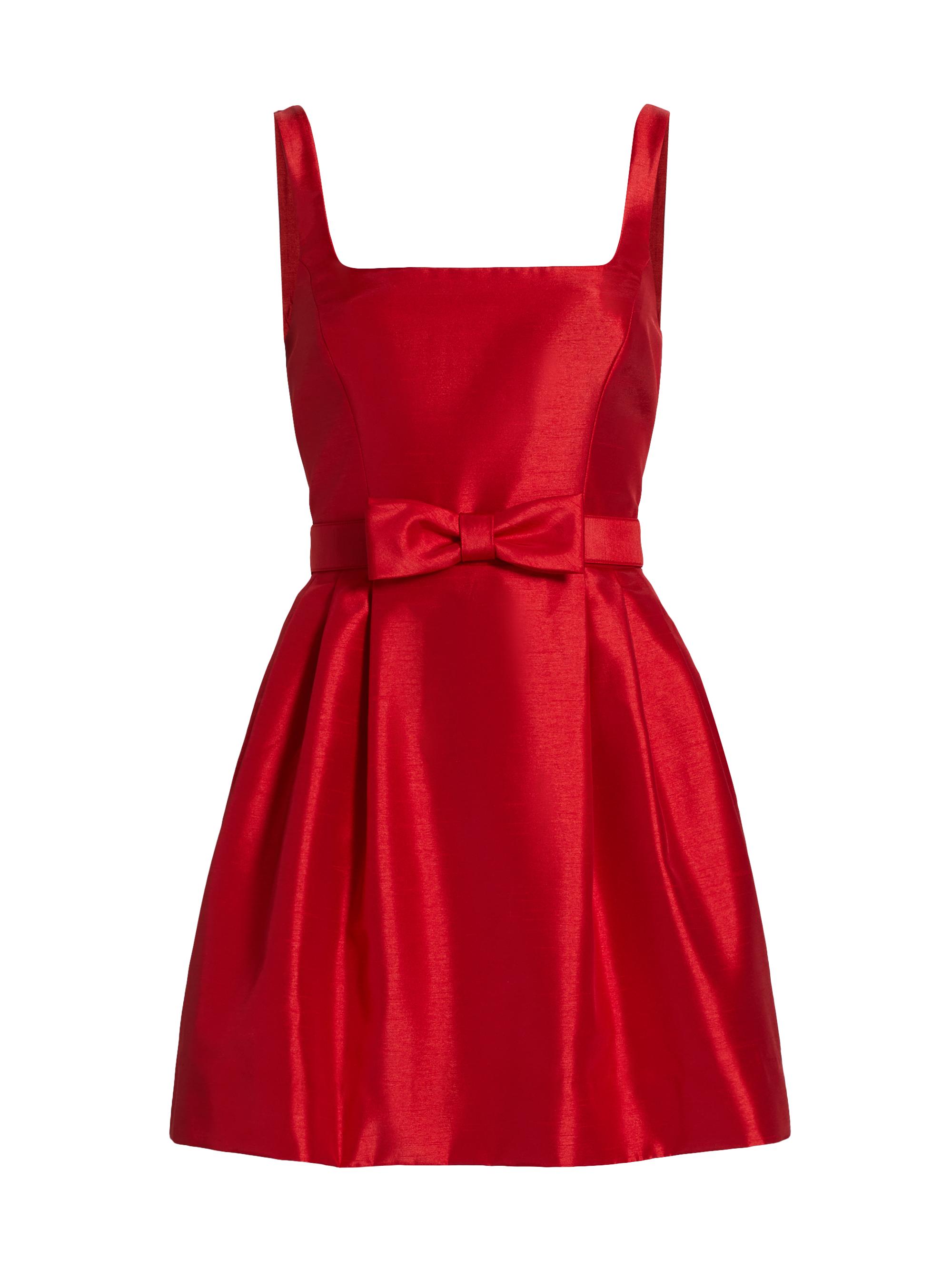 Nicholas the Label Women's Winx Taffeta Bow-Detailed Minidress - Crimson