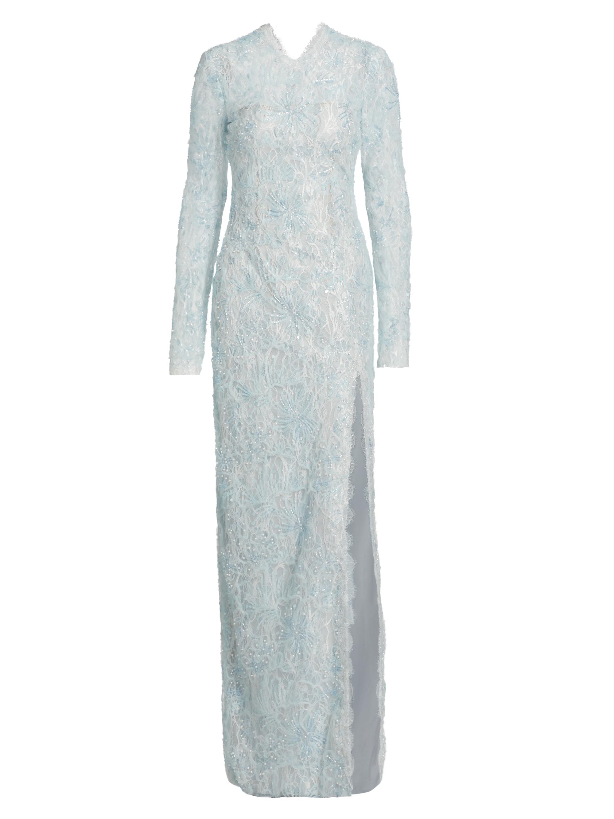 Atelier Prabal Gurung Women's Cheryl Embroidered Tulle Gown - Blue White