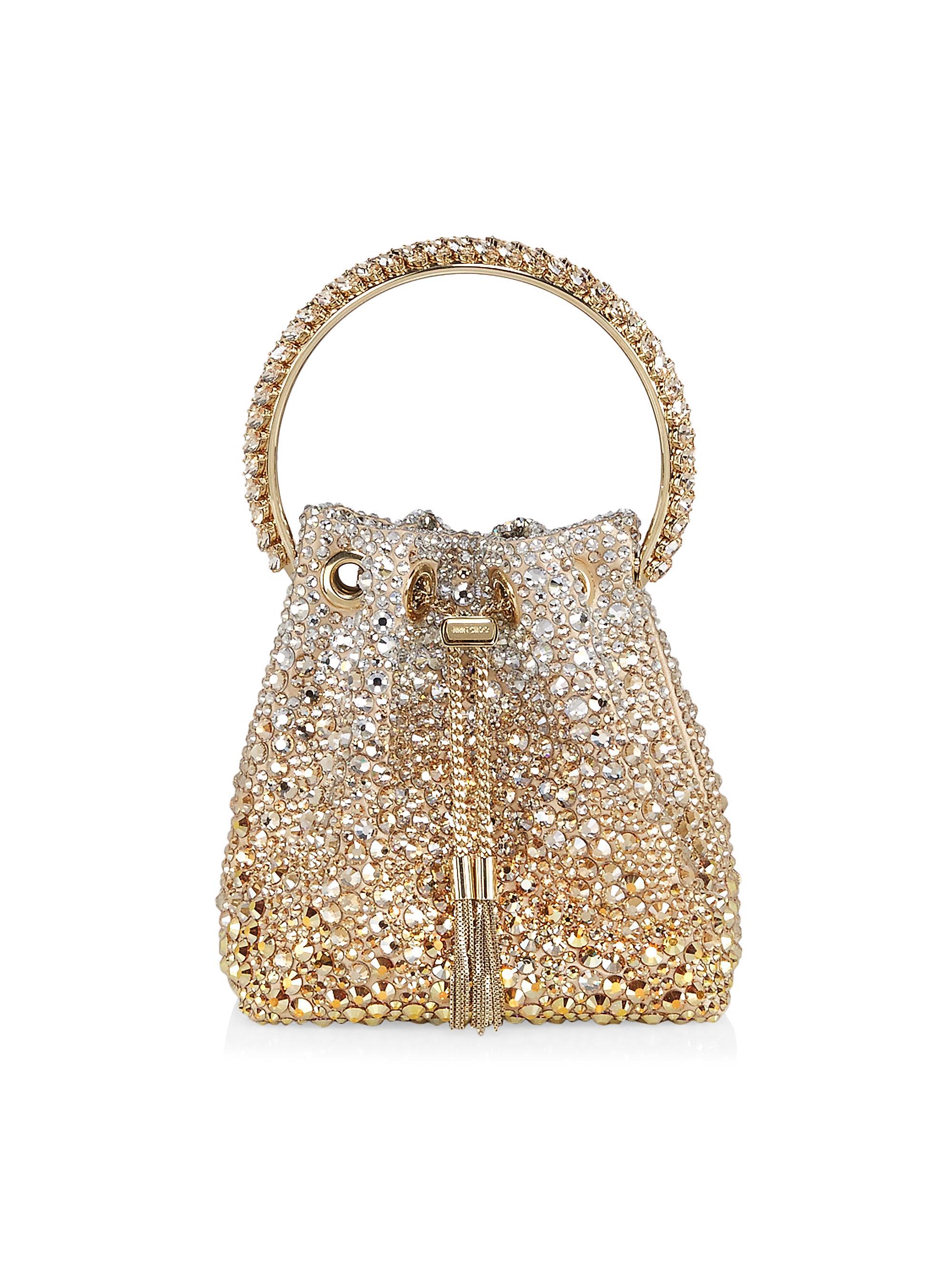 Jimmy Choo Micro Bon Bon Crystal Mesh Top Handle Bag | Saks Fifth