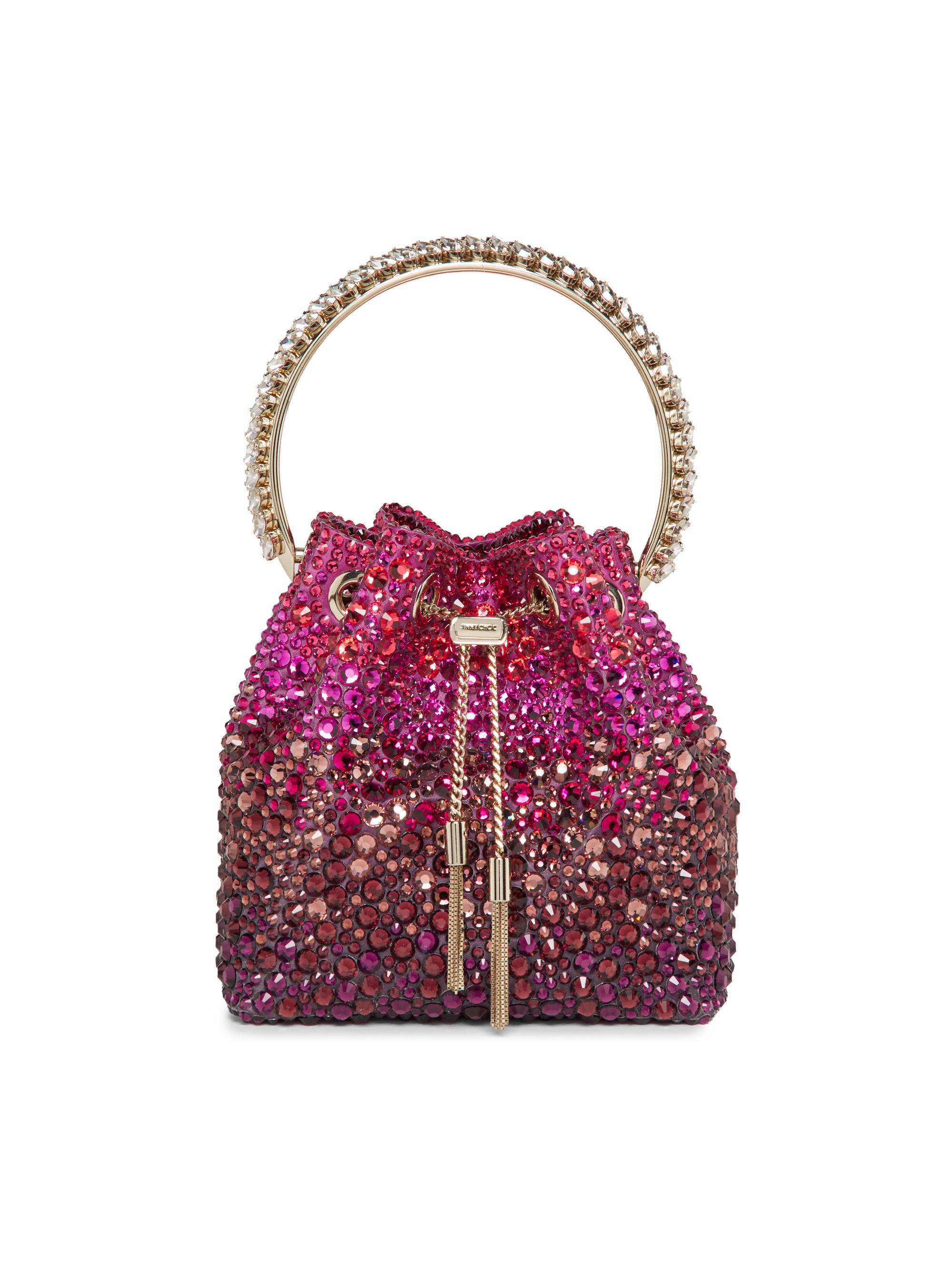 Jimmy Choo Women's Bon Bon Crystal-Embellished Top Handle Bag - Winter Bloom Violet Orchid