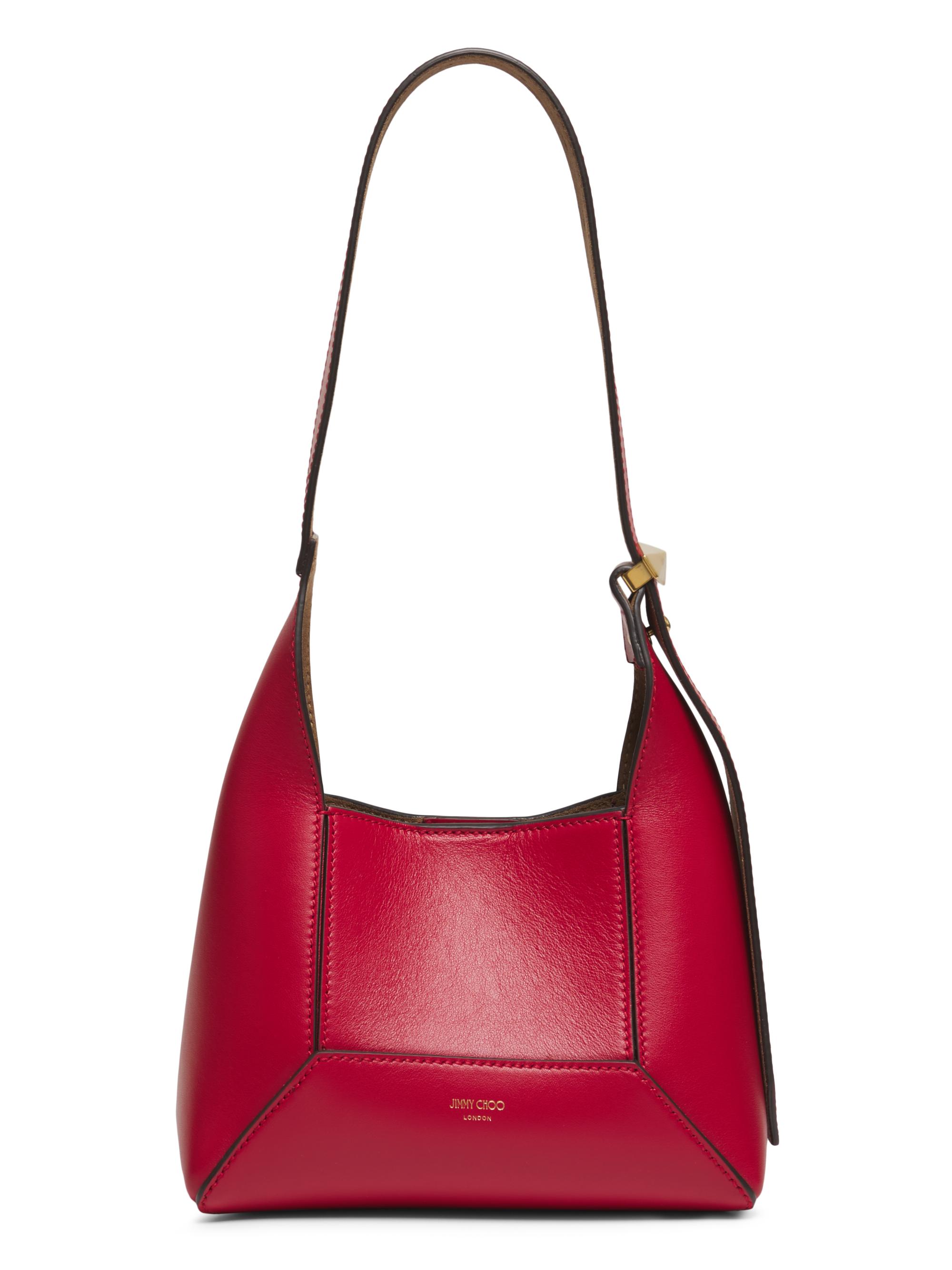 Jimmy Choo Women's Diamond  Leather Hobo Bag - Ruby Red Gold