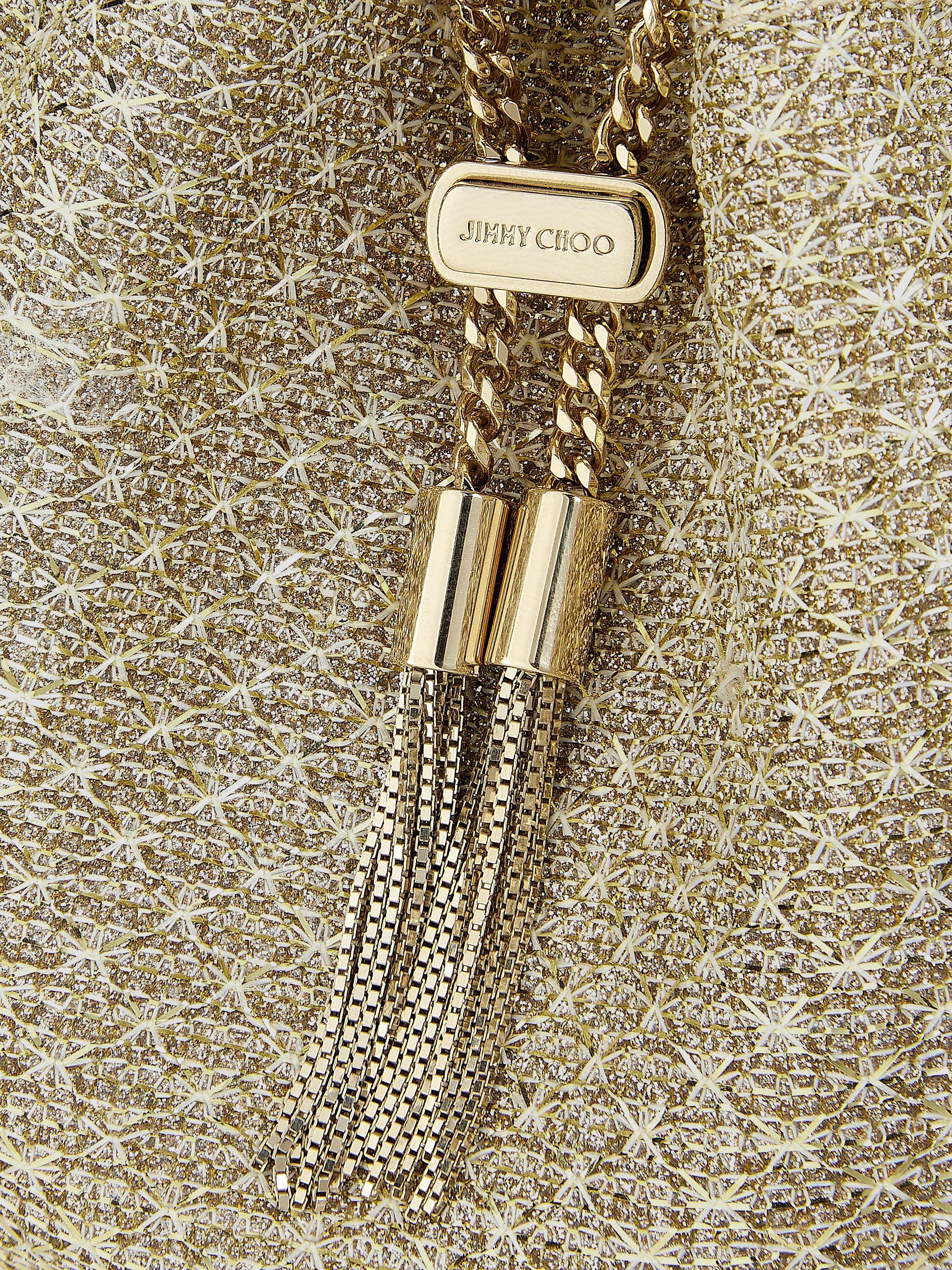 Jimmy Choo Bon Bon Woven Metallic Top Handle Bag | Saks Fifth Avenue