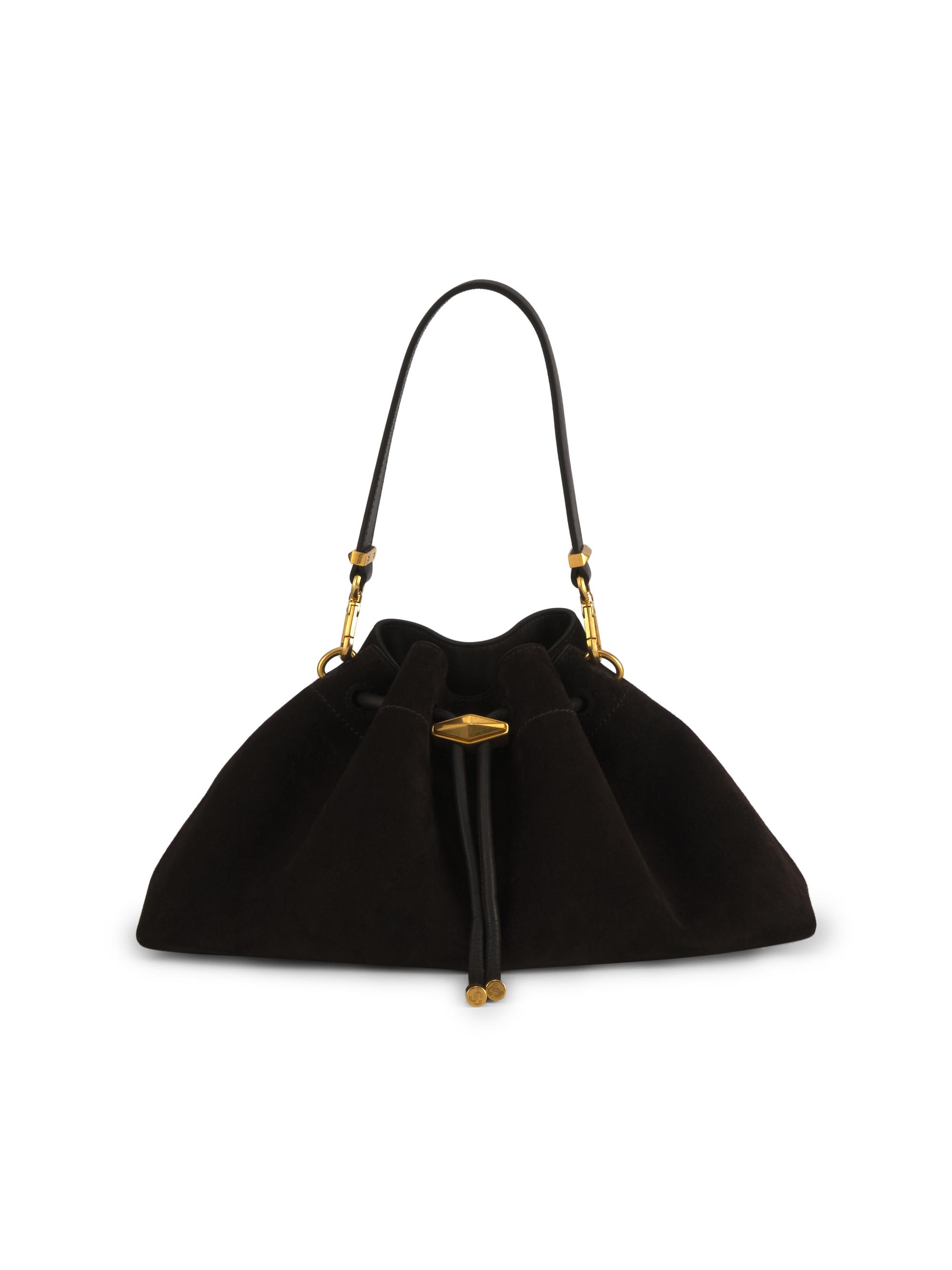 Jimmy Choo Women's Cinch Suede Drawstring Bag - Coffee Gold