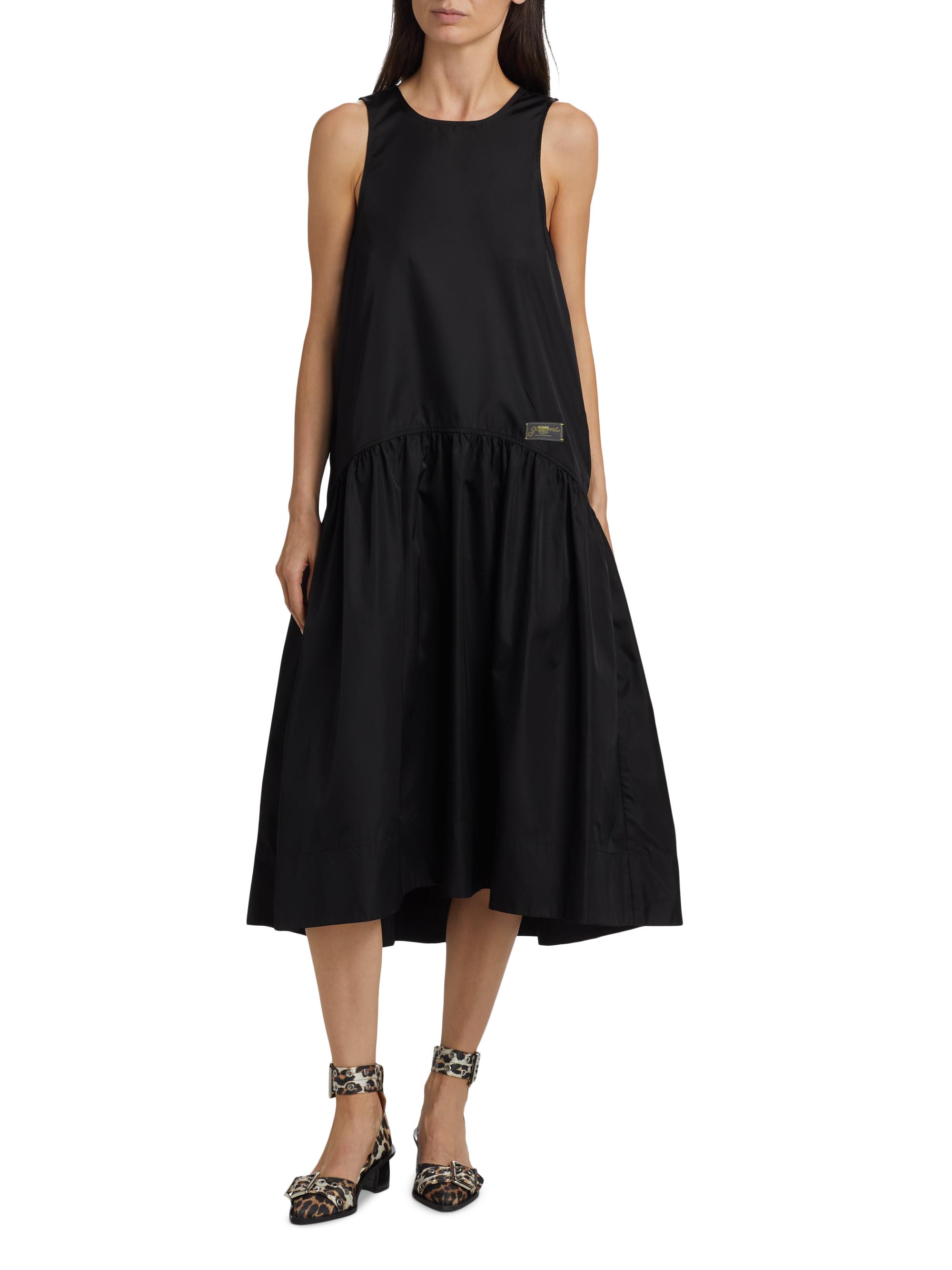 Ganni Duchesse Tiered Midi-Dress | Saks Fifth Avenue