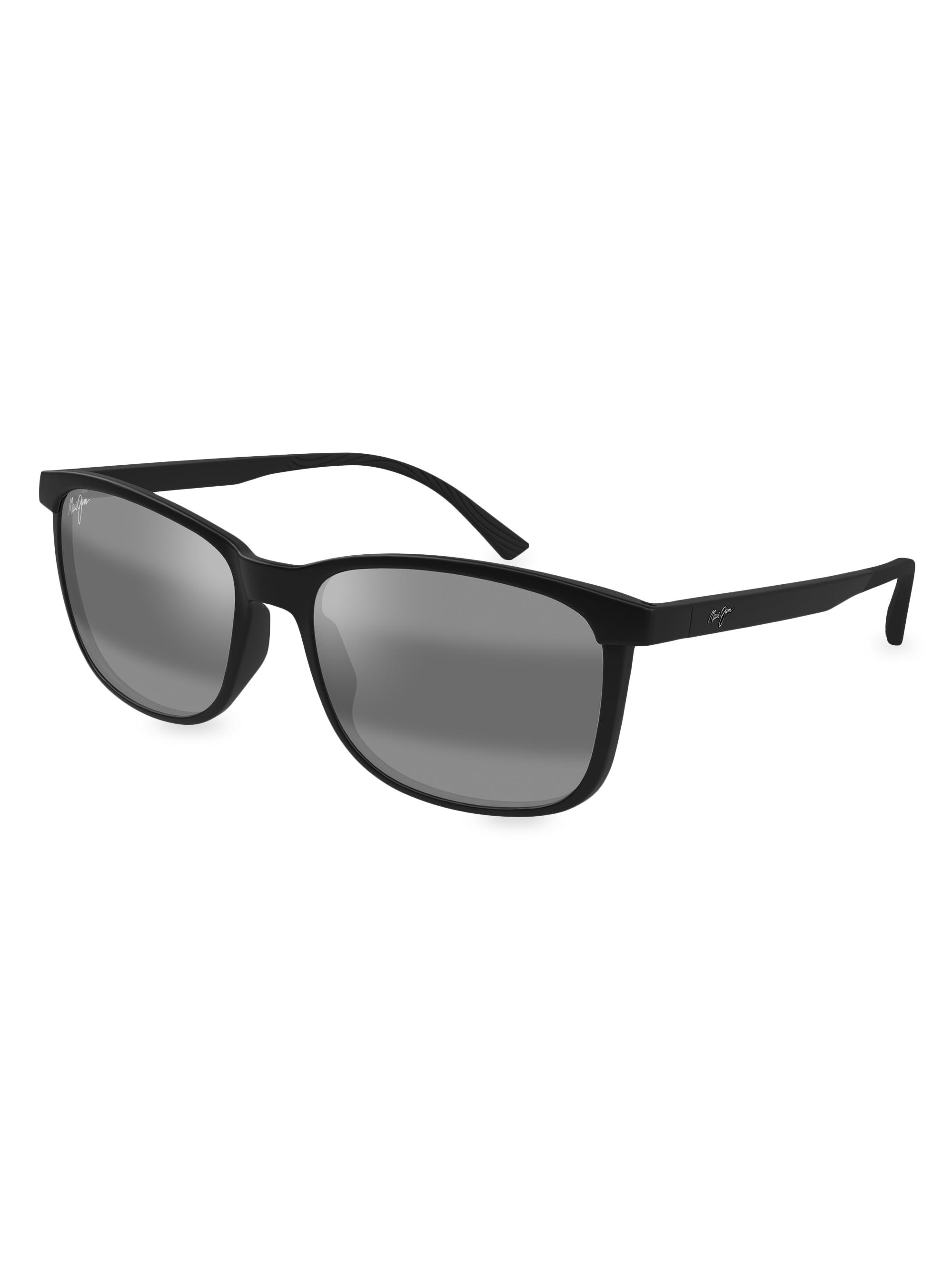 Maui Jim Men's Elua Hulili 57MM Rectangular Sunglasses - Grey Matte Black