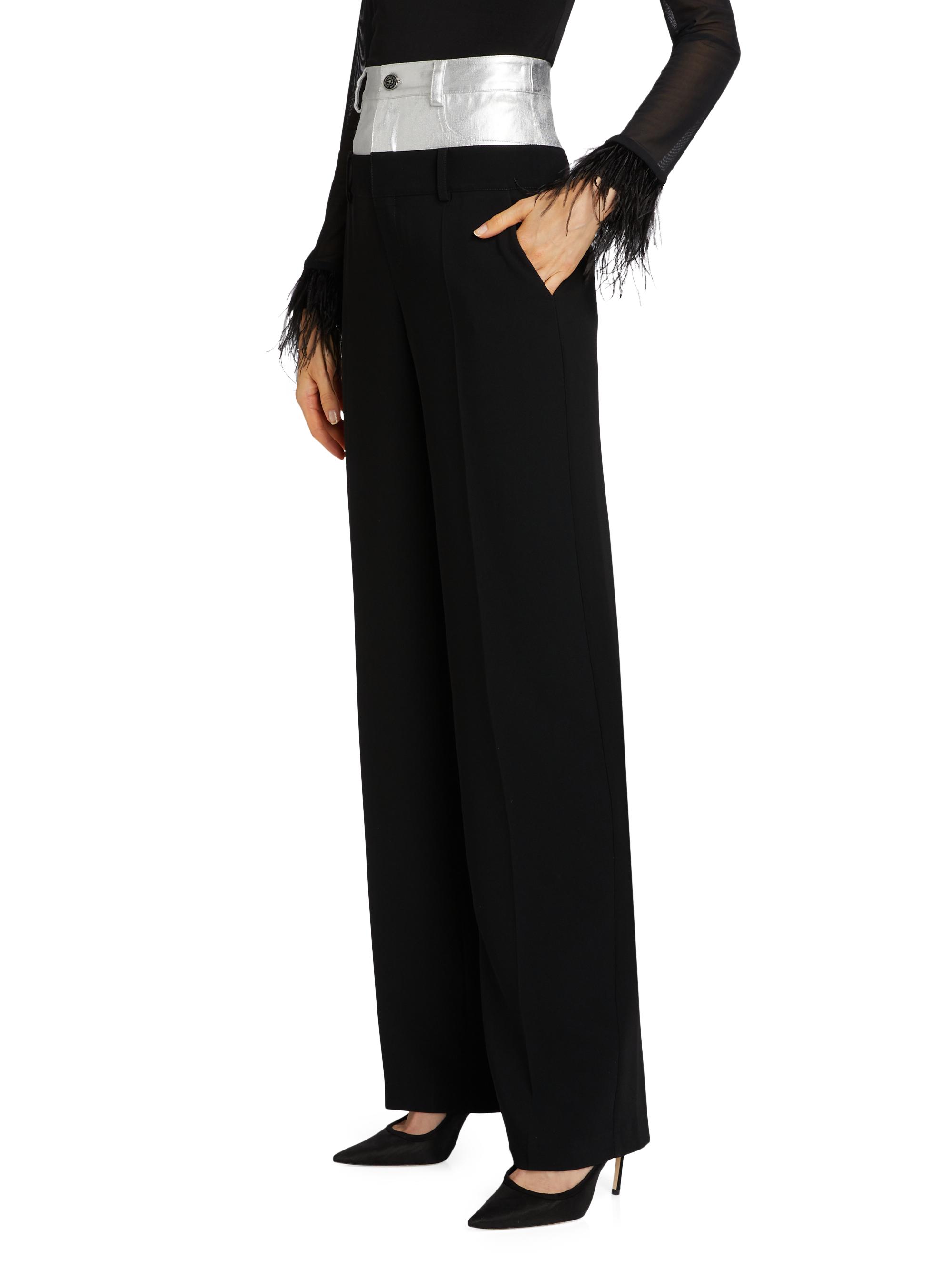 Cinq à Sept Dionne Denim & Crepe Pants | Saks Fifth Avenue