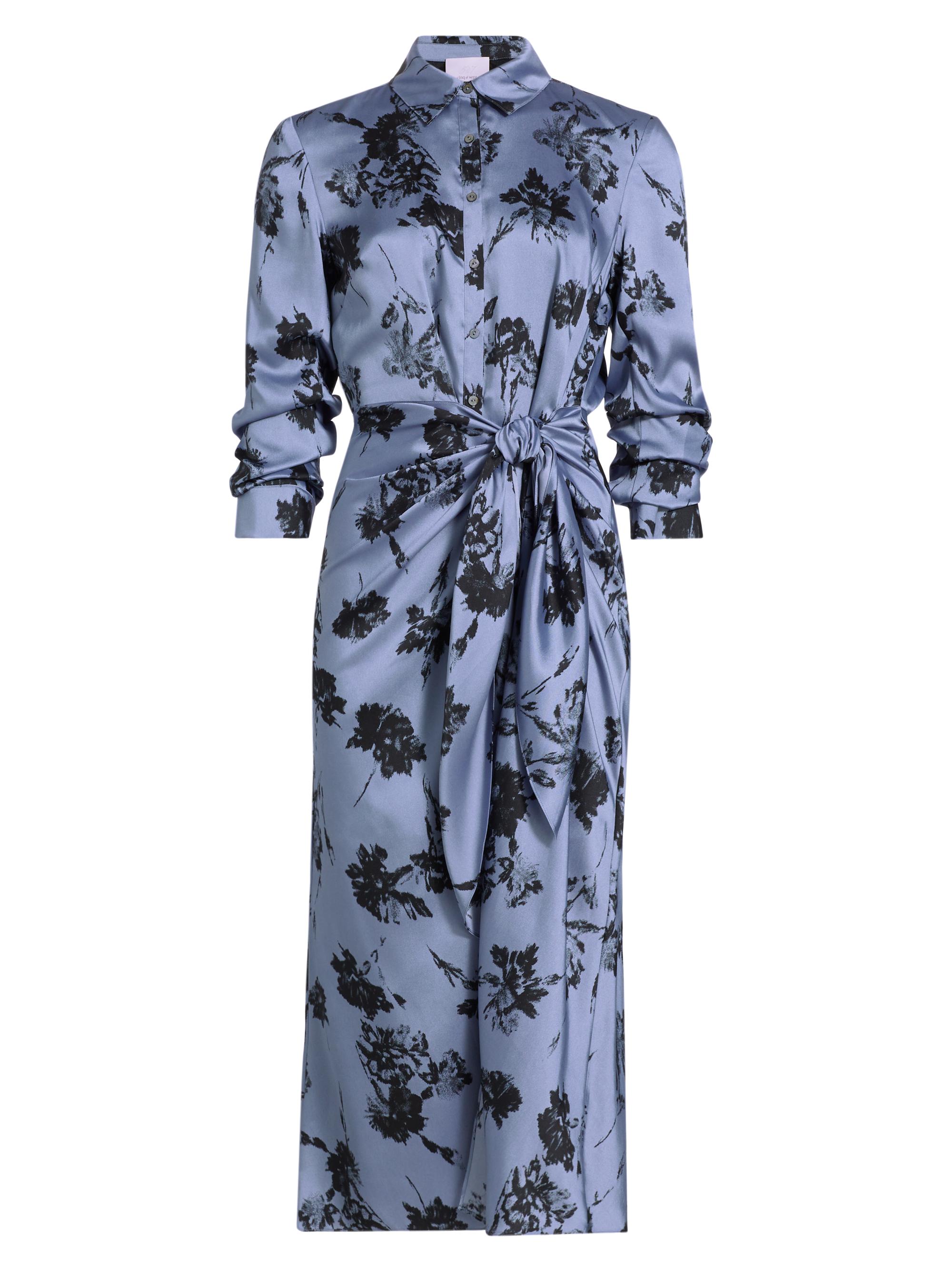 CINQ A SEPT Women's Cool Carnation Jacey Shirtdress - Rustic Blue Multi