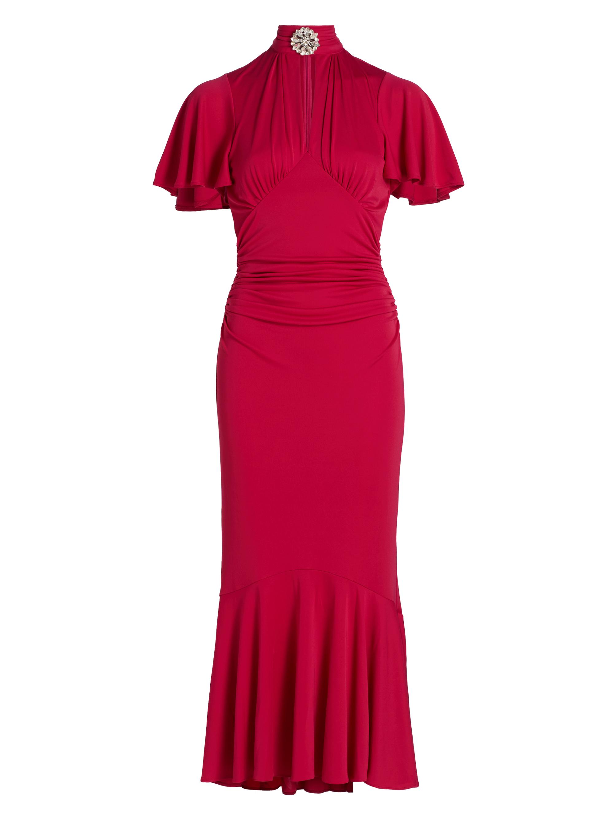 Cinq à Sept Enya Asymmetric Midi Dress | Saks Fifth Avenue