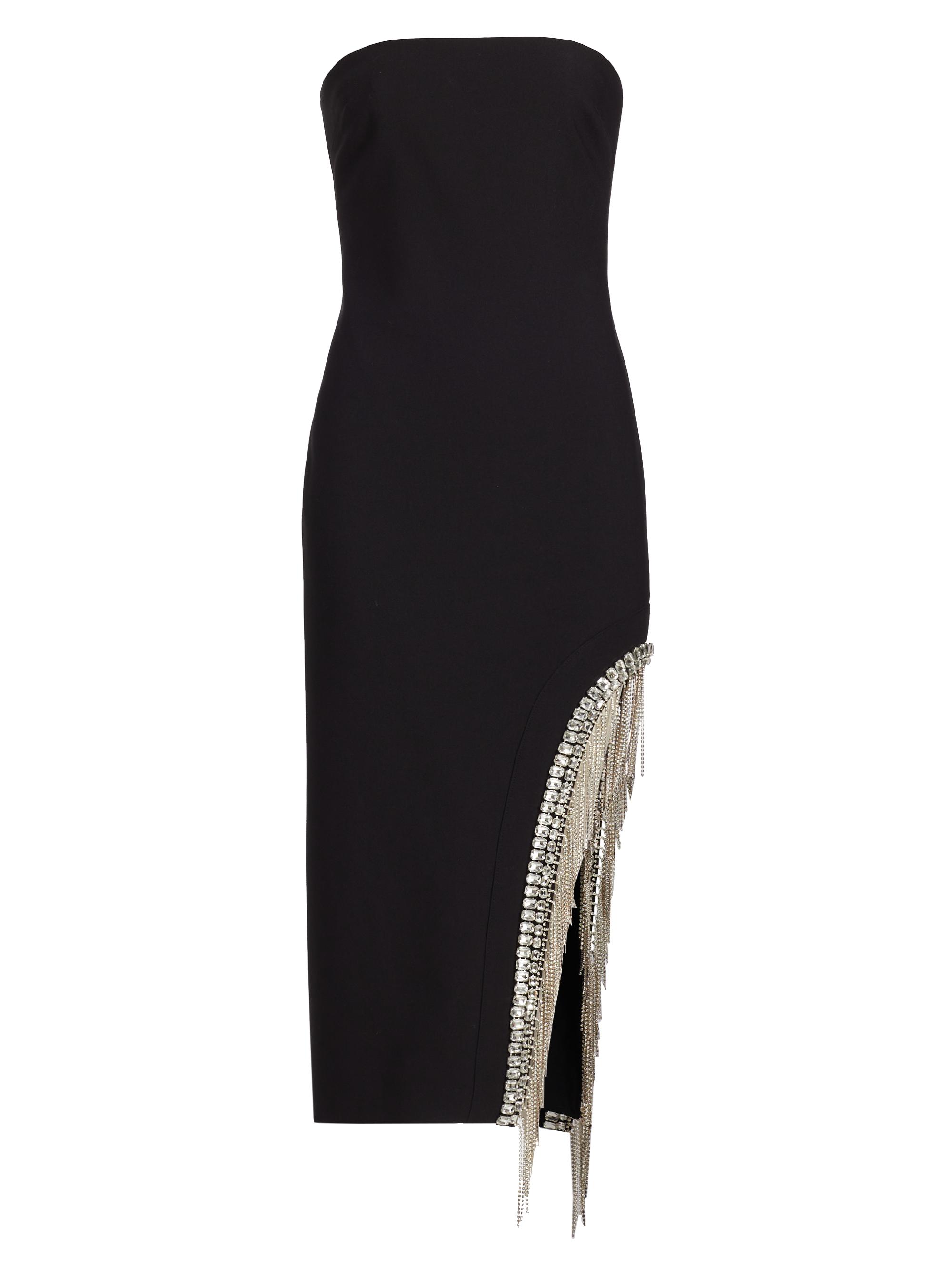 CINQ A SEPT Women's Sammy Fringed Rhinestone Dress - Black