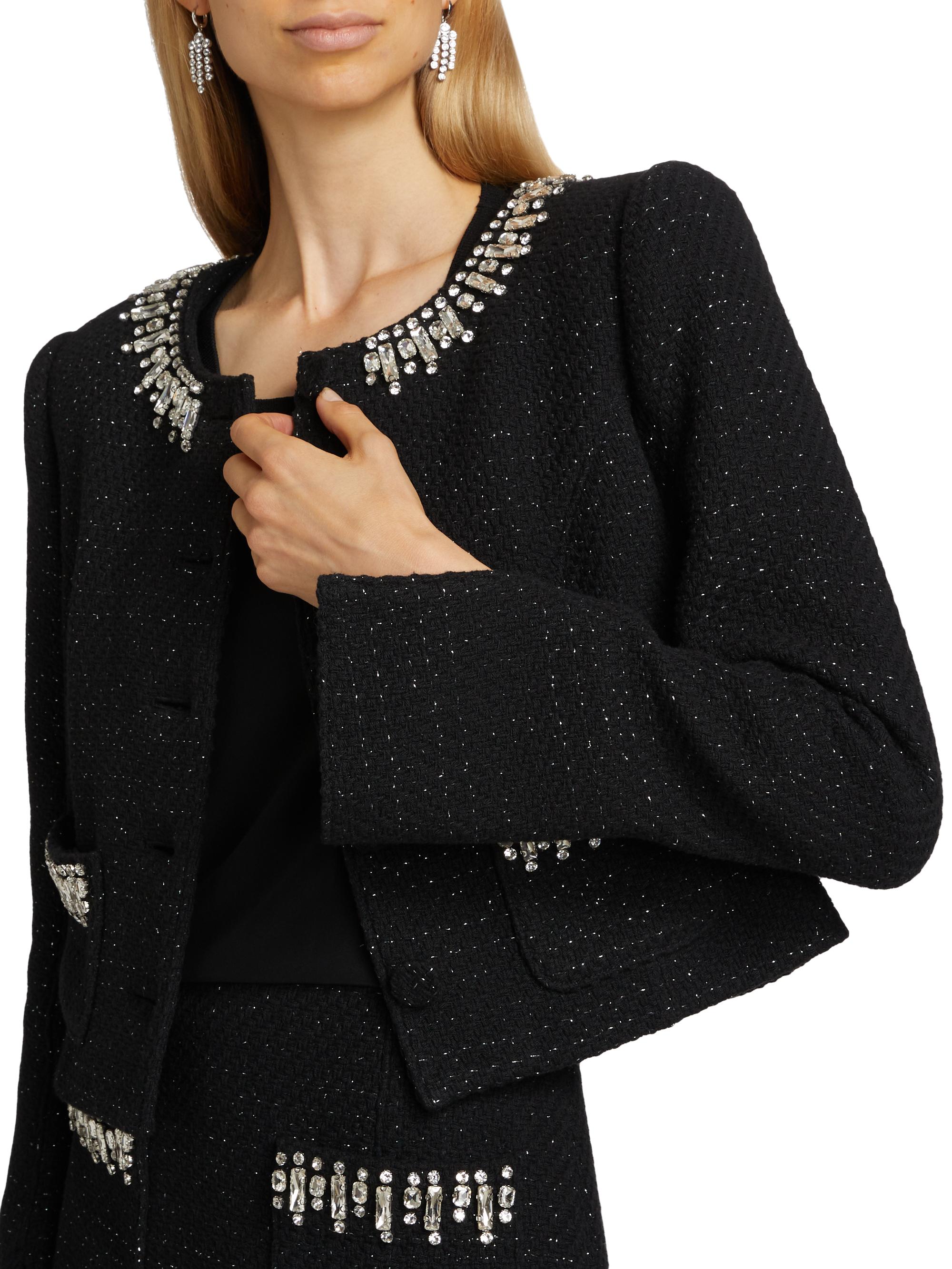Cinq à Sept Randi Embellished Tweed Jacket | Saks Fifth Avenue