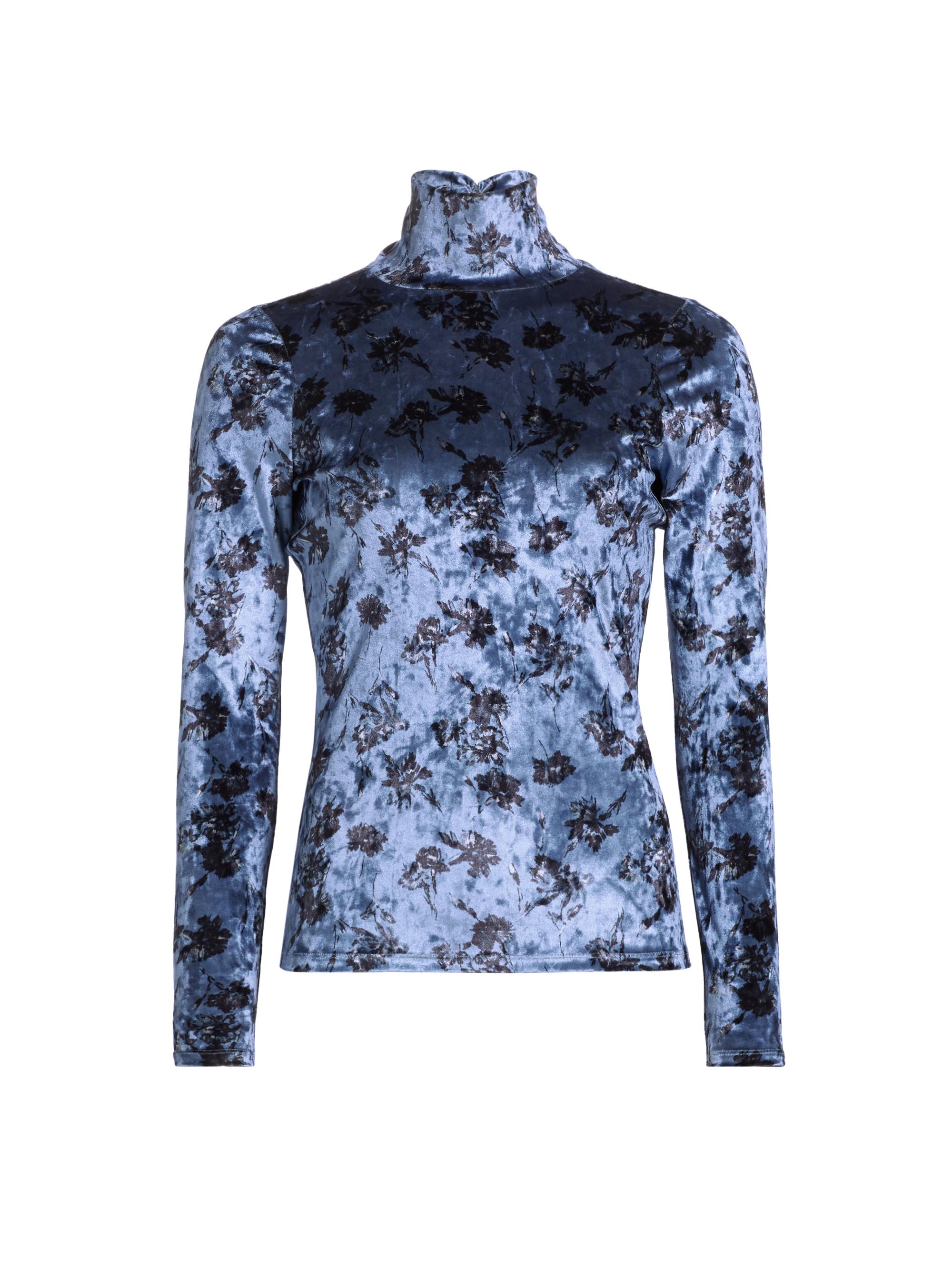 CINQ A SEPT Women's Mini Cool Carnation Kiara Top - Rustic Blue Multi