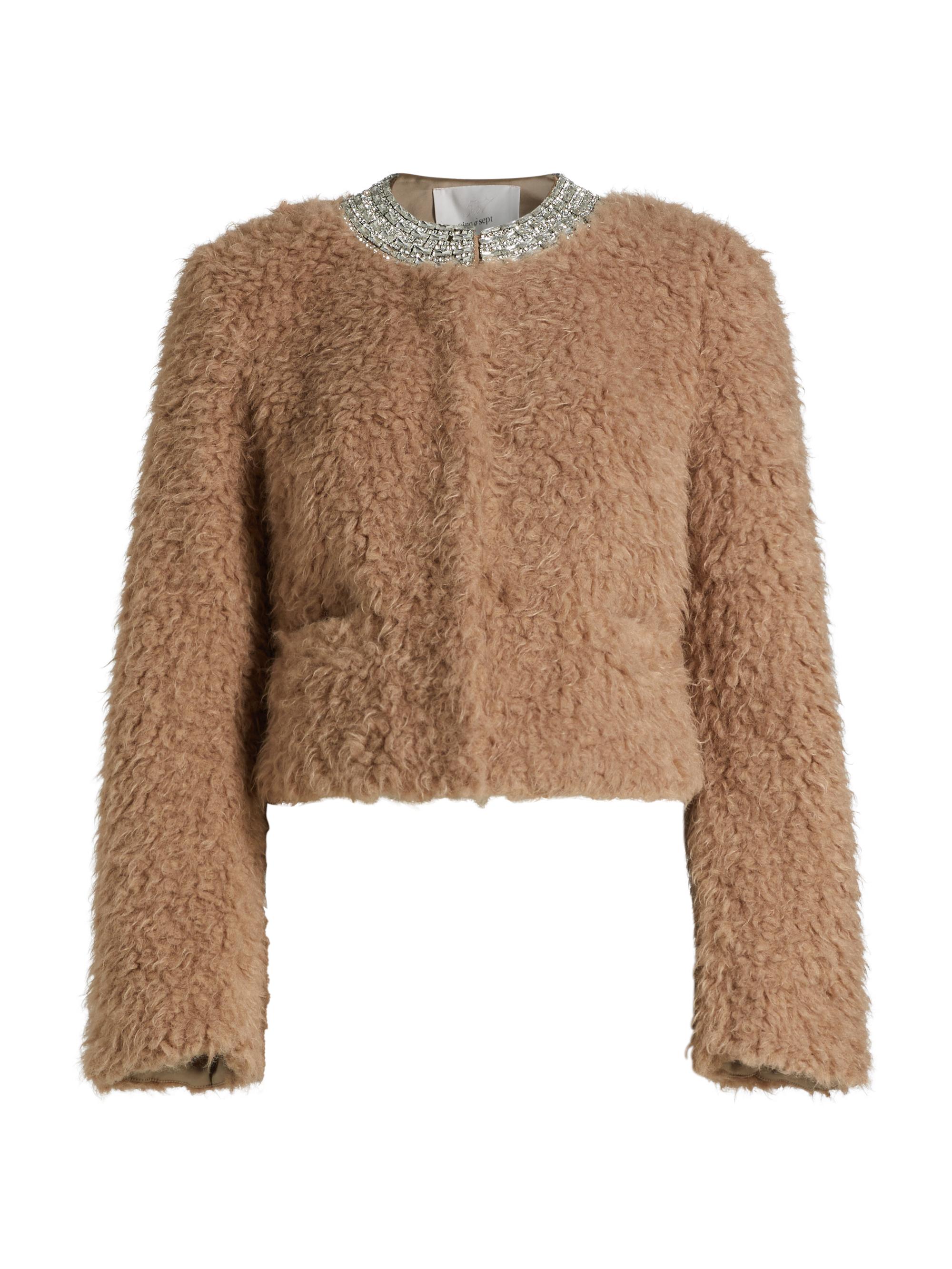 CINQ A SEPT Women's Christie Faux Shearling Jacket - Camel