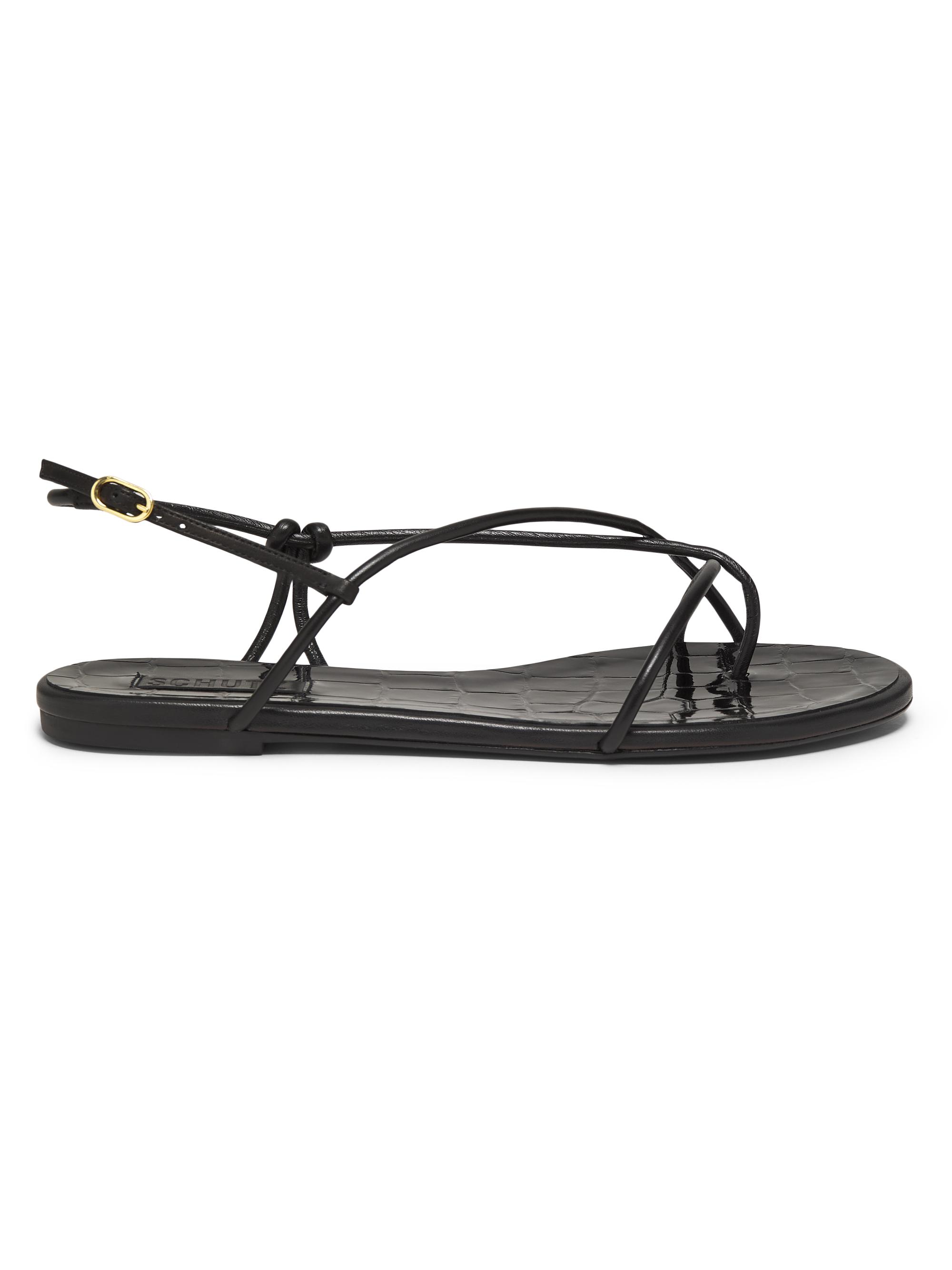 Schutz Women's Malta Strappy Patent Leather Sandals - Black