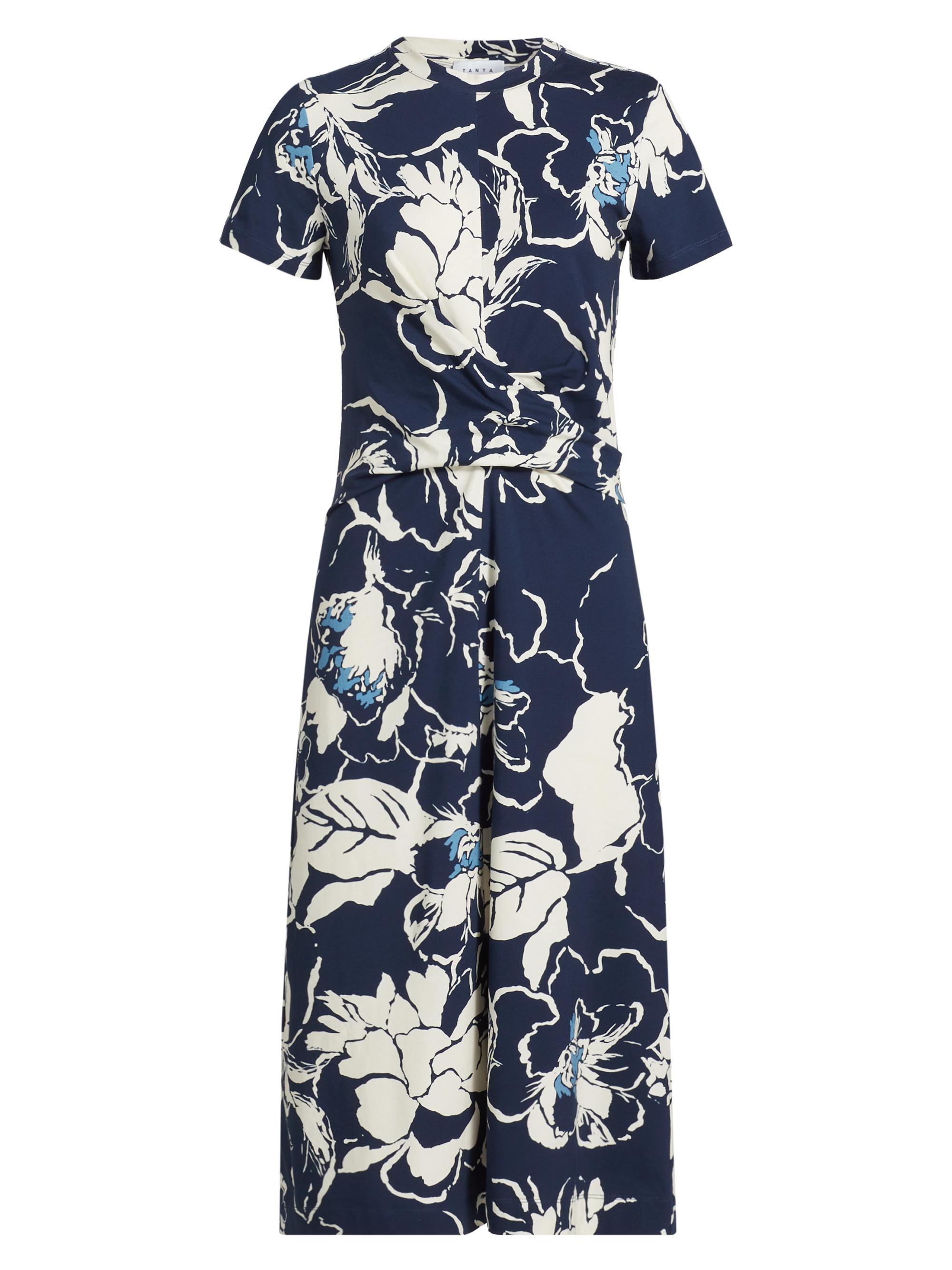 Tanya Taylor Women's Mac Floral Twist Midi-Dress - Cream Black Merlot Multi