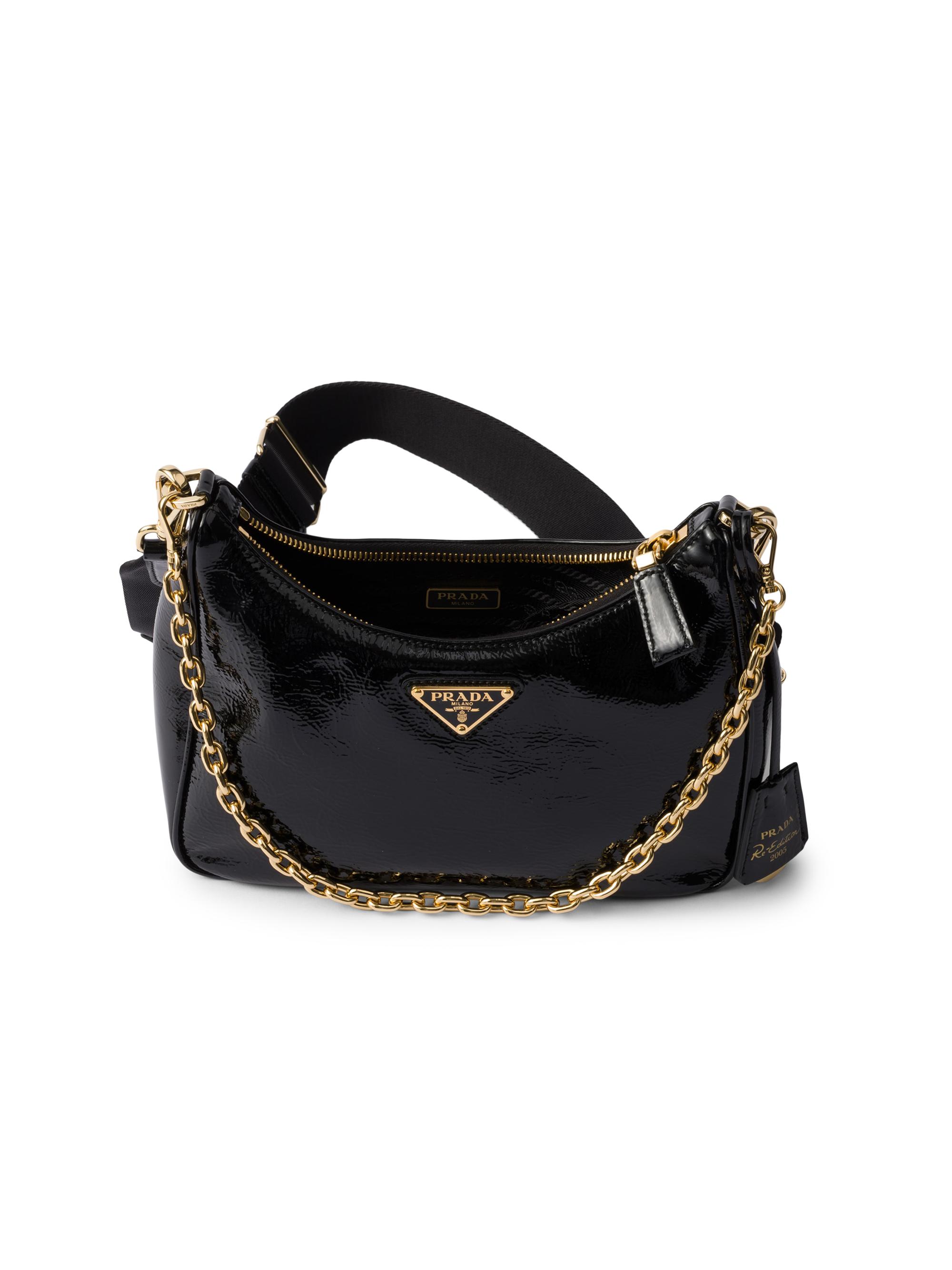 Prada Re-Edition 2005 Naplak Patent Leather Shoulder Bag | Saks