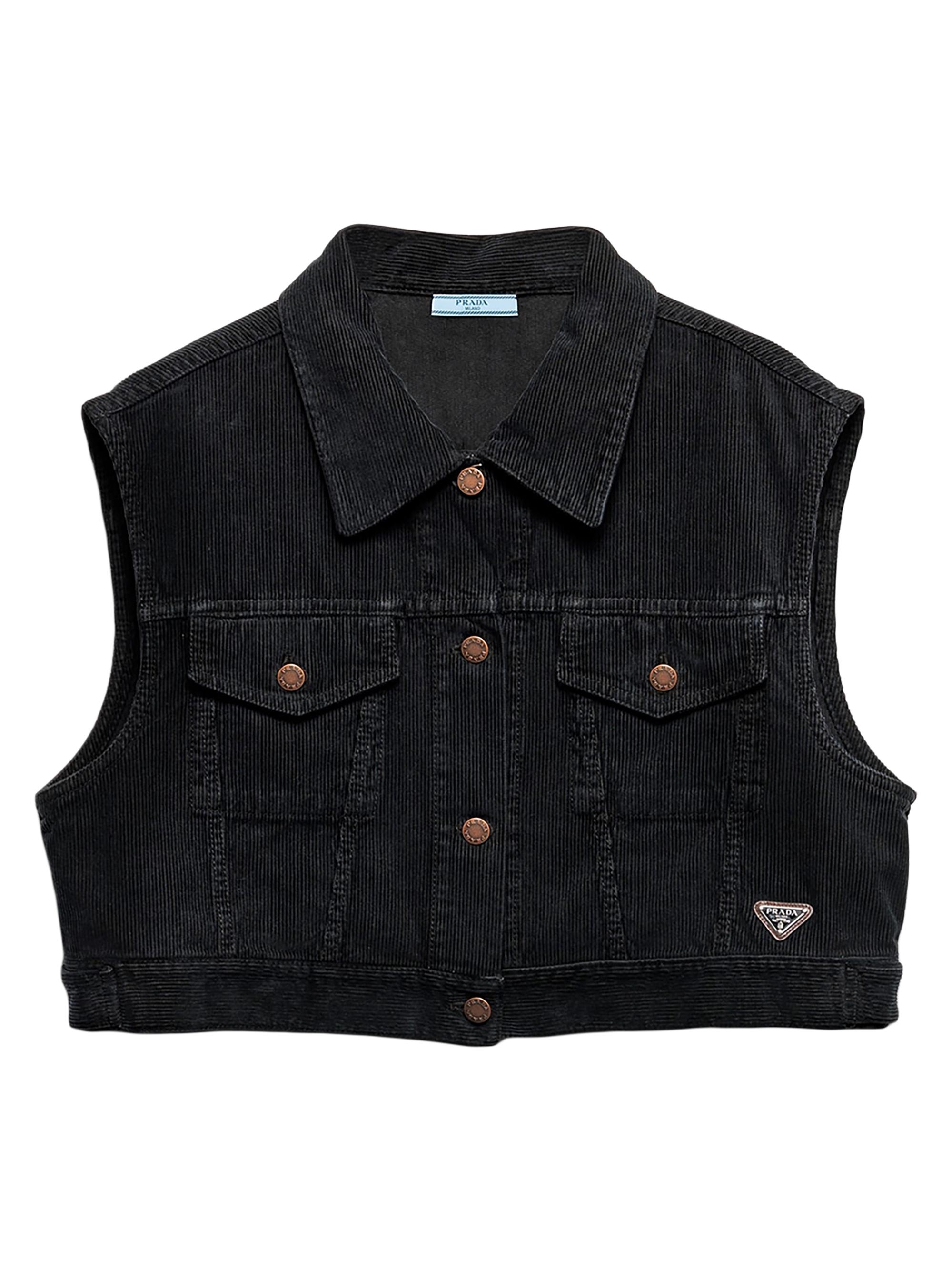 Prada Women's Corduroy Vest Top - Black