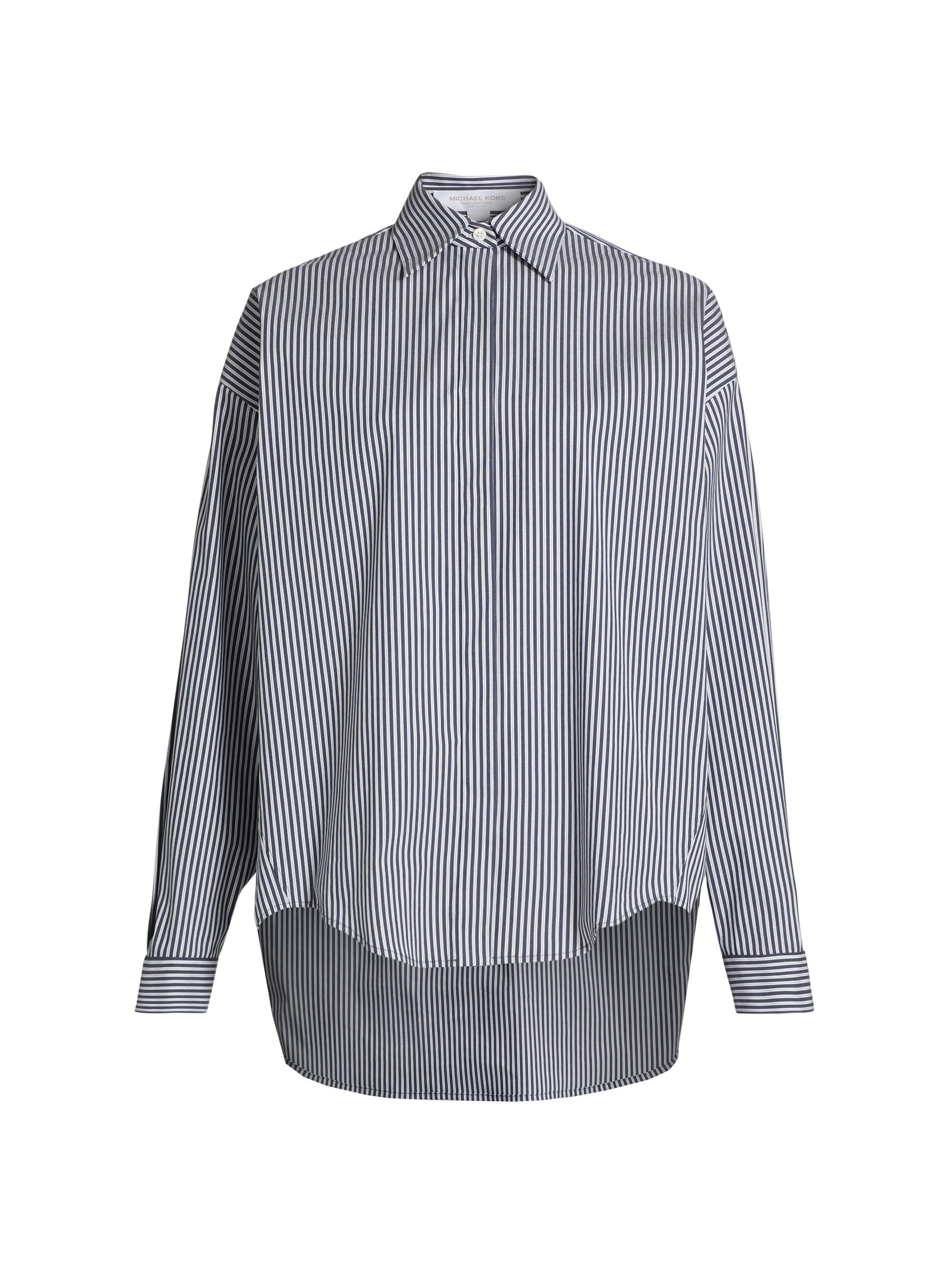 Michael Kors Collection Women's Wedge Oversized Poplin Shirt - Maritime Optic White