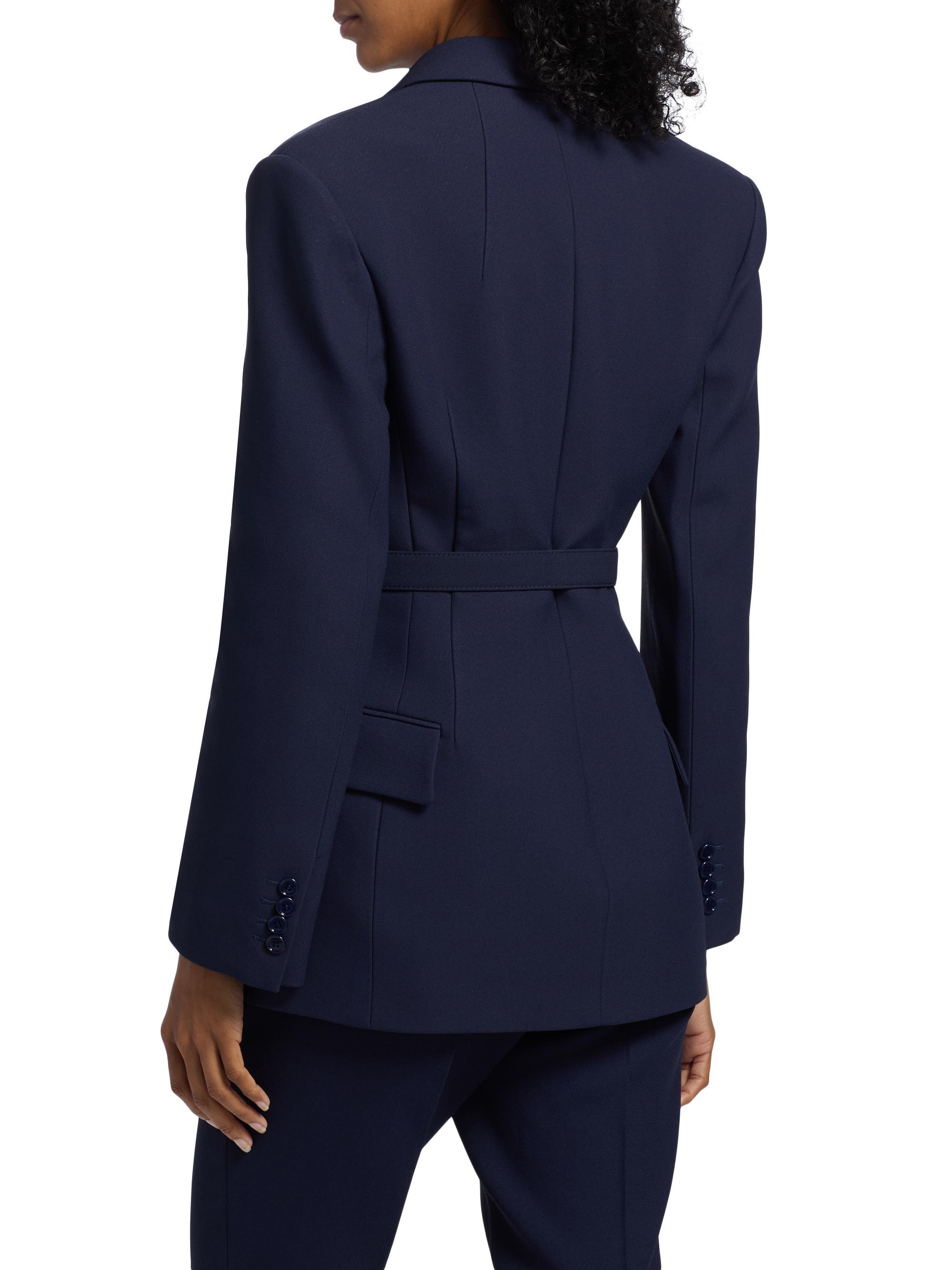 Michael Kors Collection Sculpted Belted Two-Button Blazer
