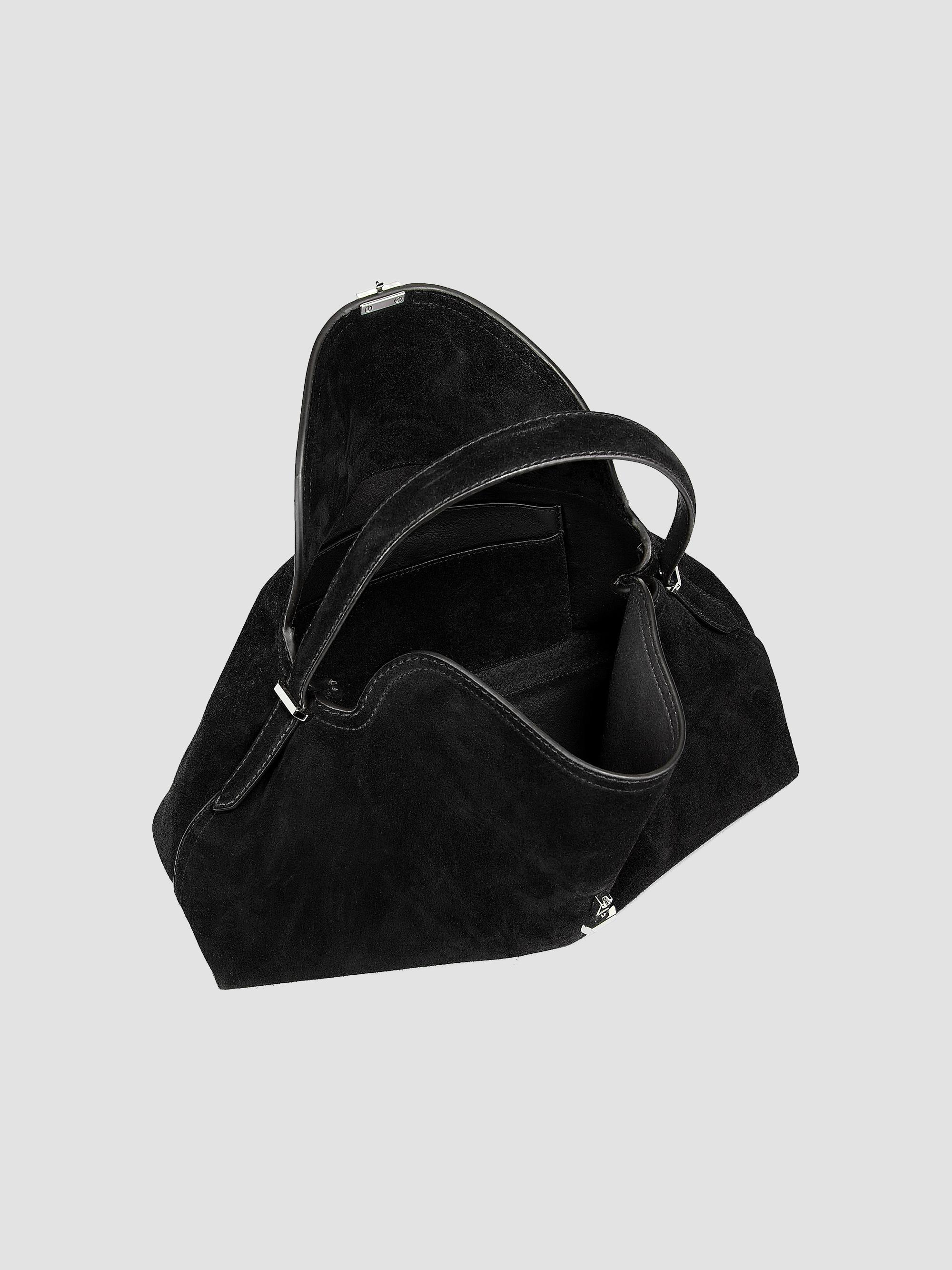 Toteme T-Lock Suede Top Handle Bag | Saks Fifth Avenue