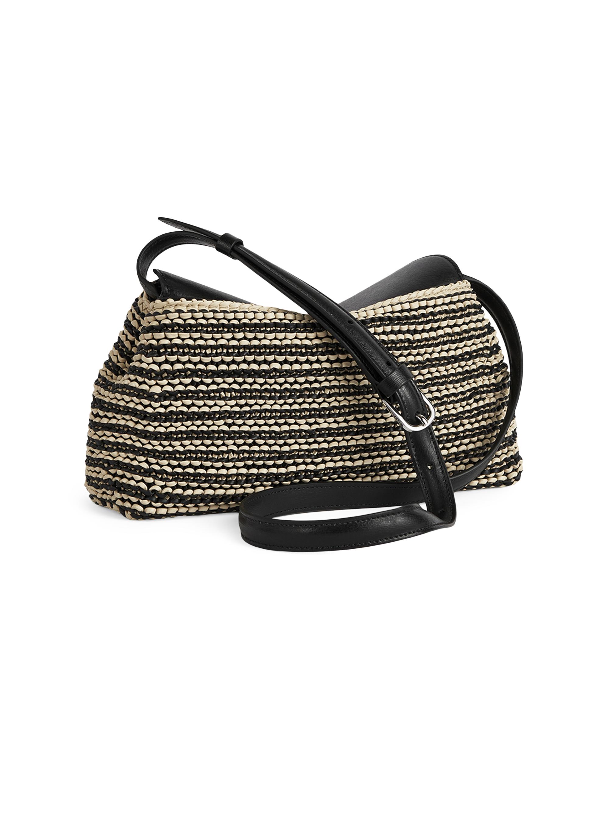 Toteme T-Lock Woven Leather Clutch | Saks Fifth Avenue