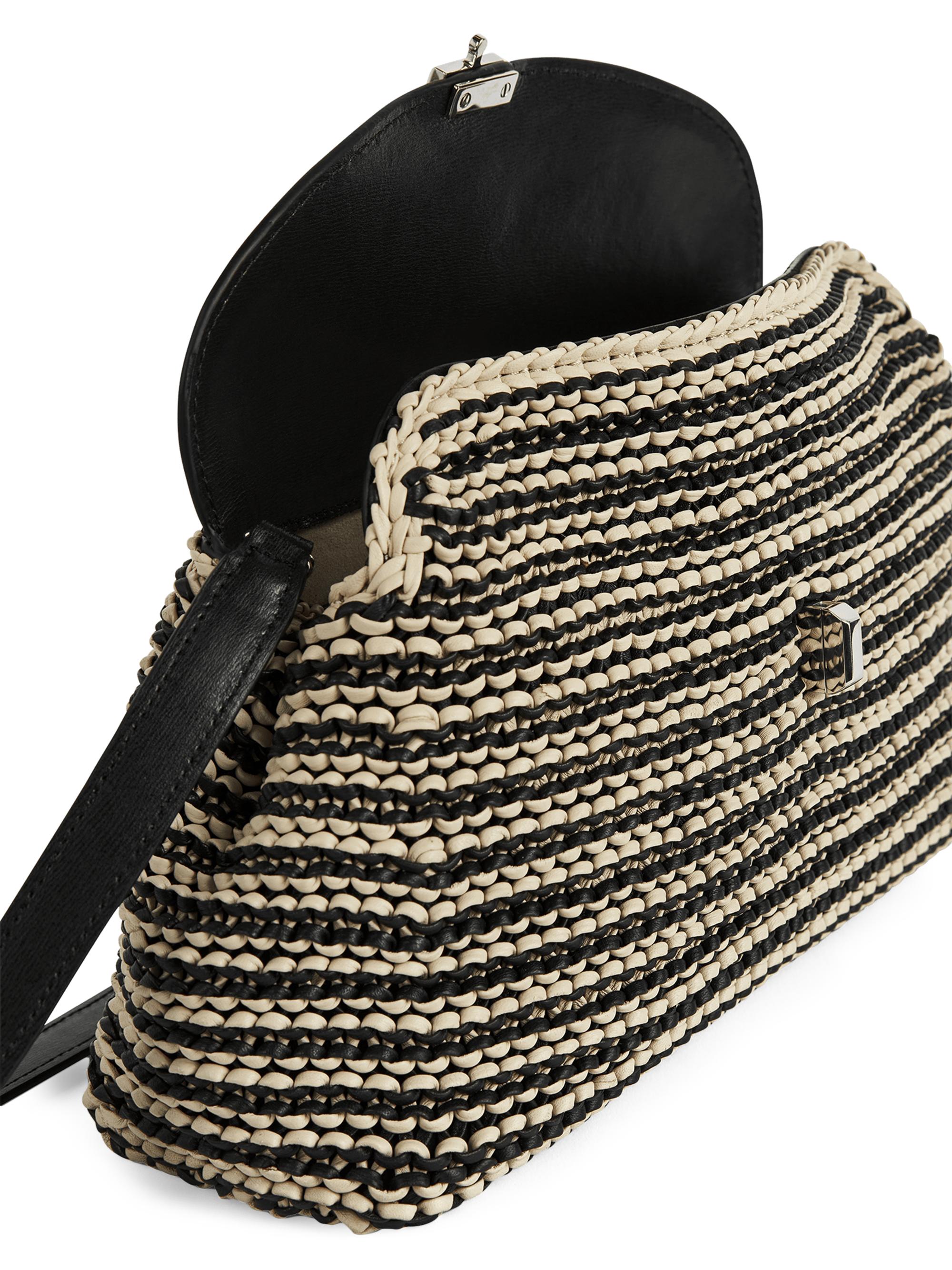 Toteme T-Lock Woven Leather Clutch | Saks Fifth Avenue