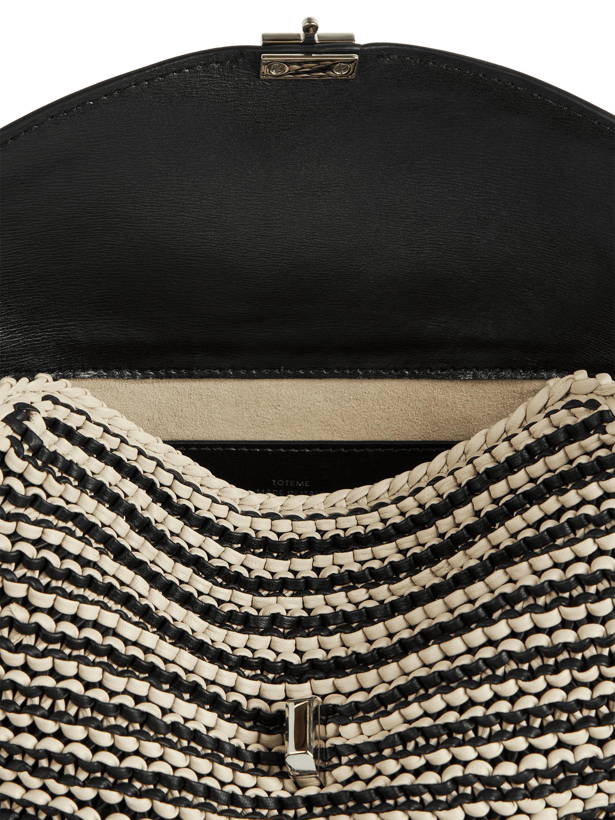 Toteme T-Lock Woven Leather Clutch | Saks Fifth Avenue