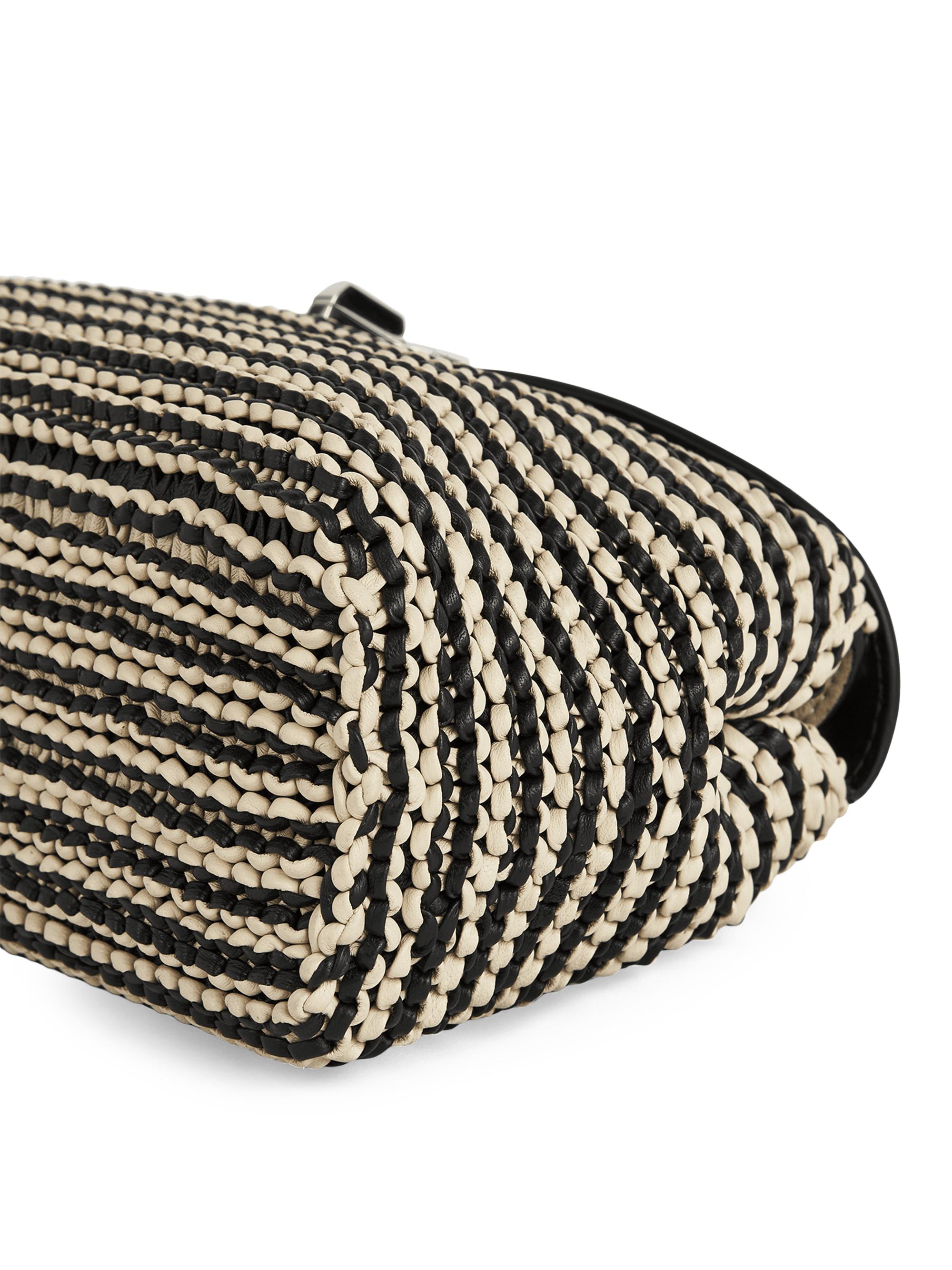 Toteme T-Lock Woven Leather Clutch | Saks Fifth Avenue