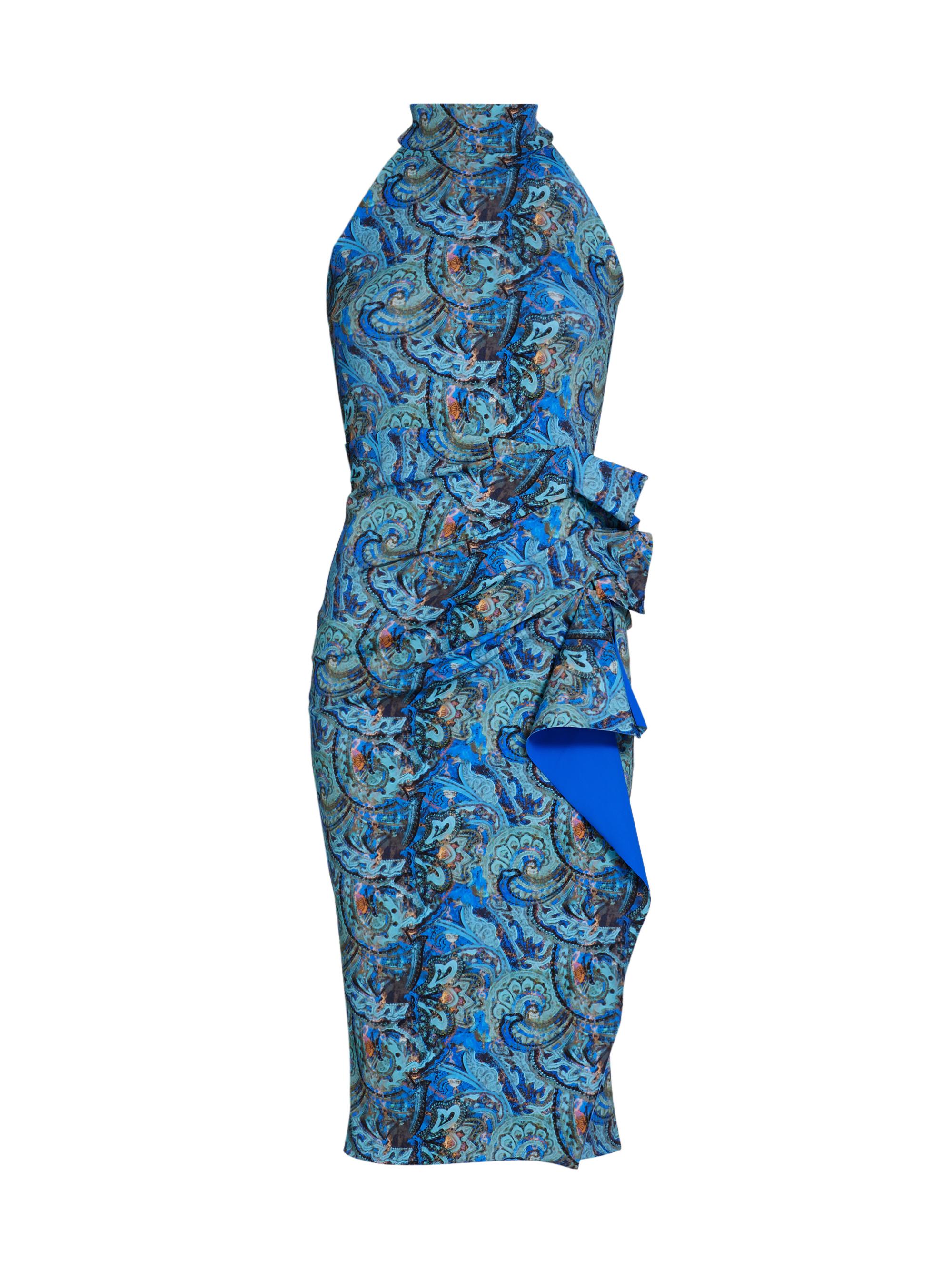 Chiara Boni La Petite Robe Women's Heiress Paisley Sleeveless Ruffle Cocktail Dress - Heiress Print