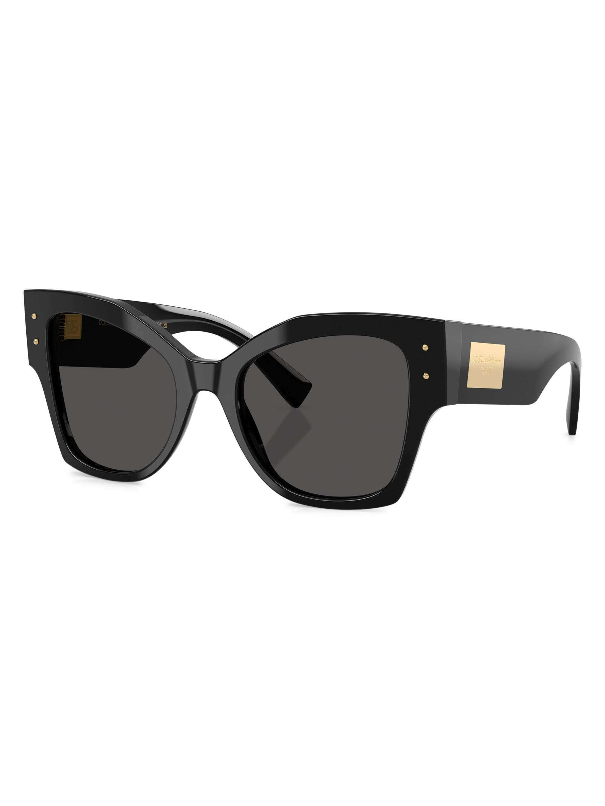 Dolce & Gabbana Women's 53MM Cat-Eye Sunglasses - Dark Grey Black
