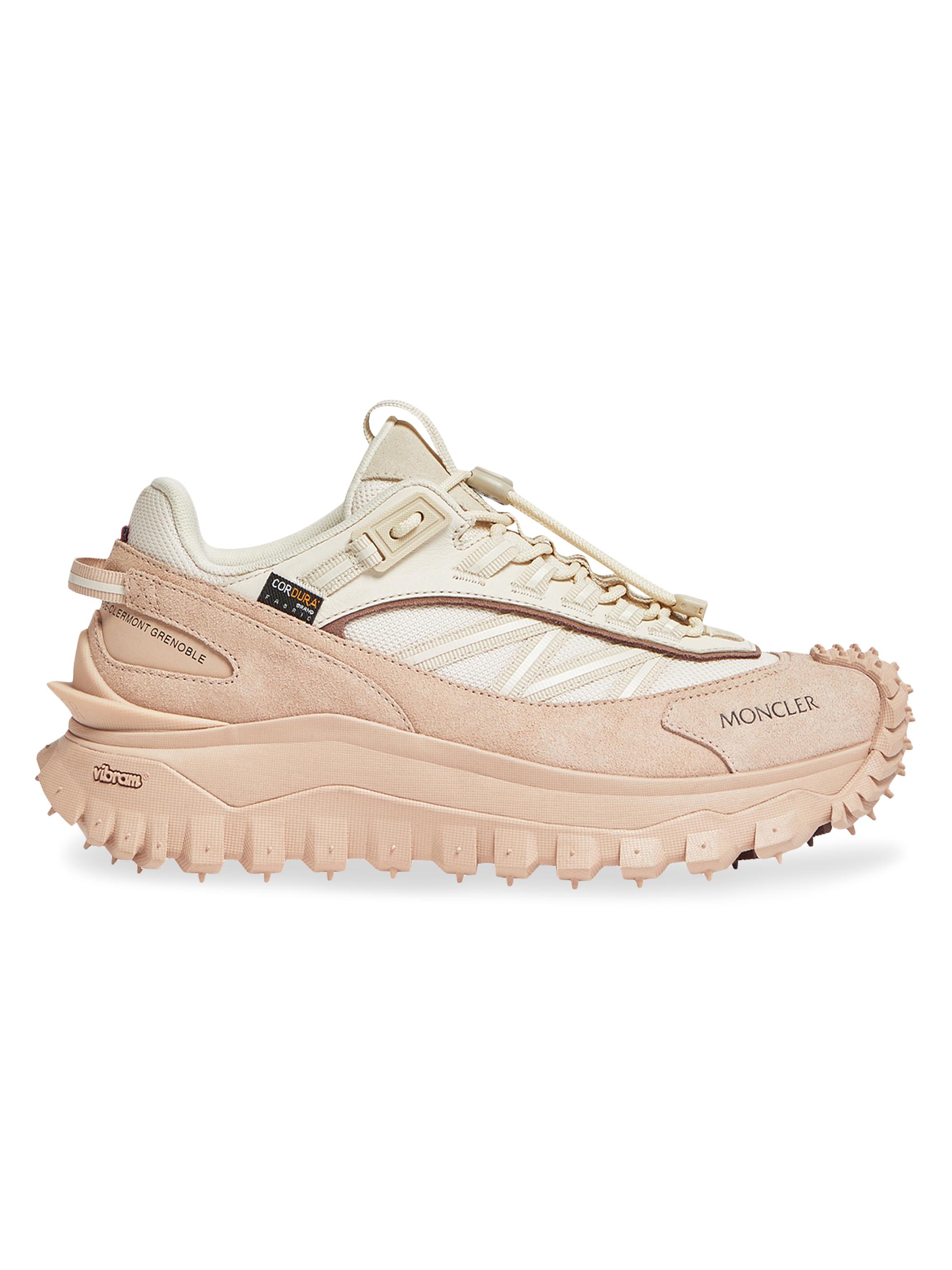 Moncler Women's Trailgrip Low Top Sneakers - White Beige
