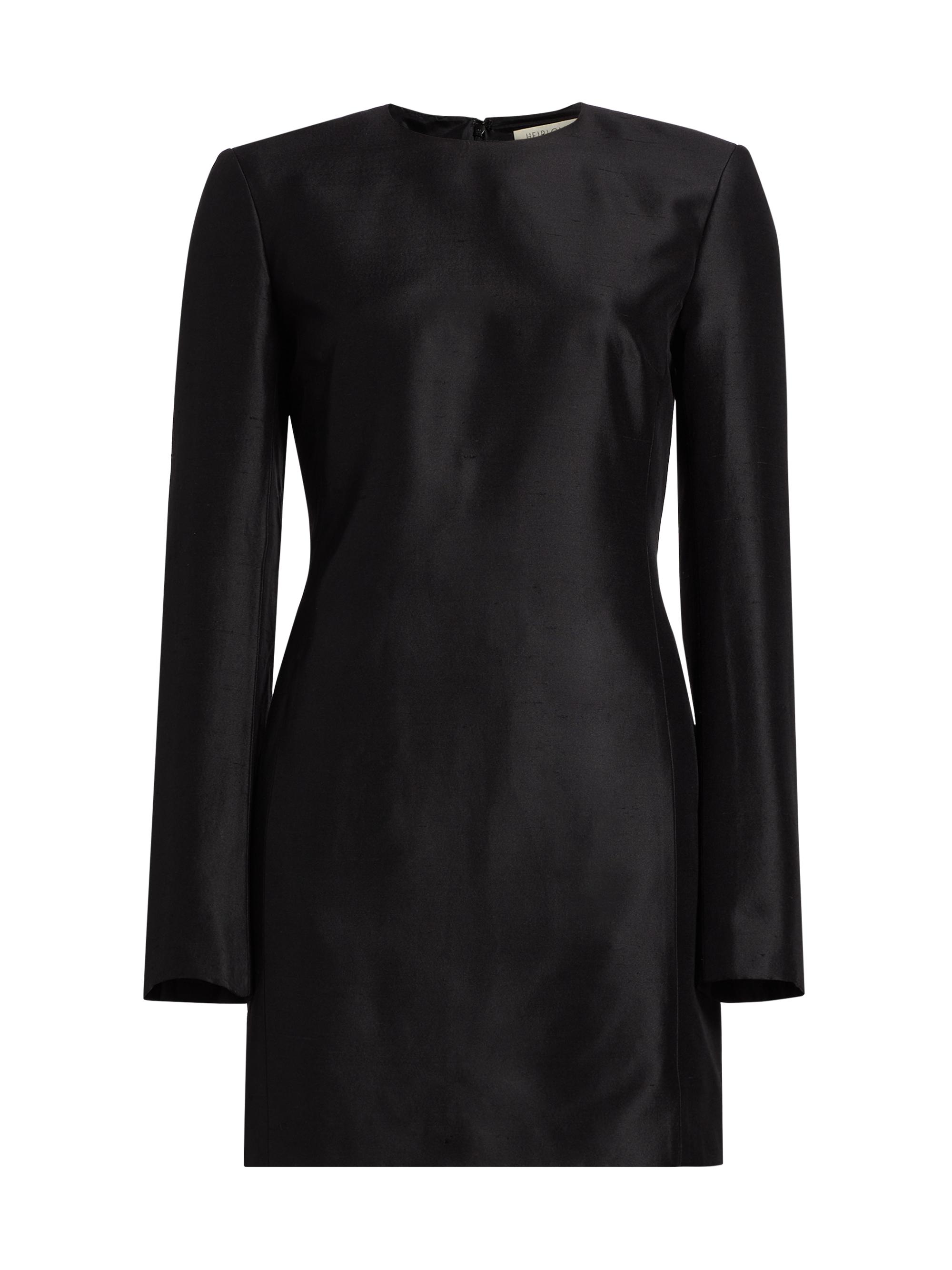 Heirlome Women's Francesca Silk Long-Sleeve Minidress - Black