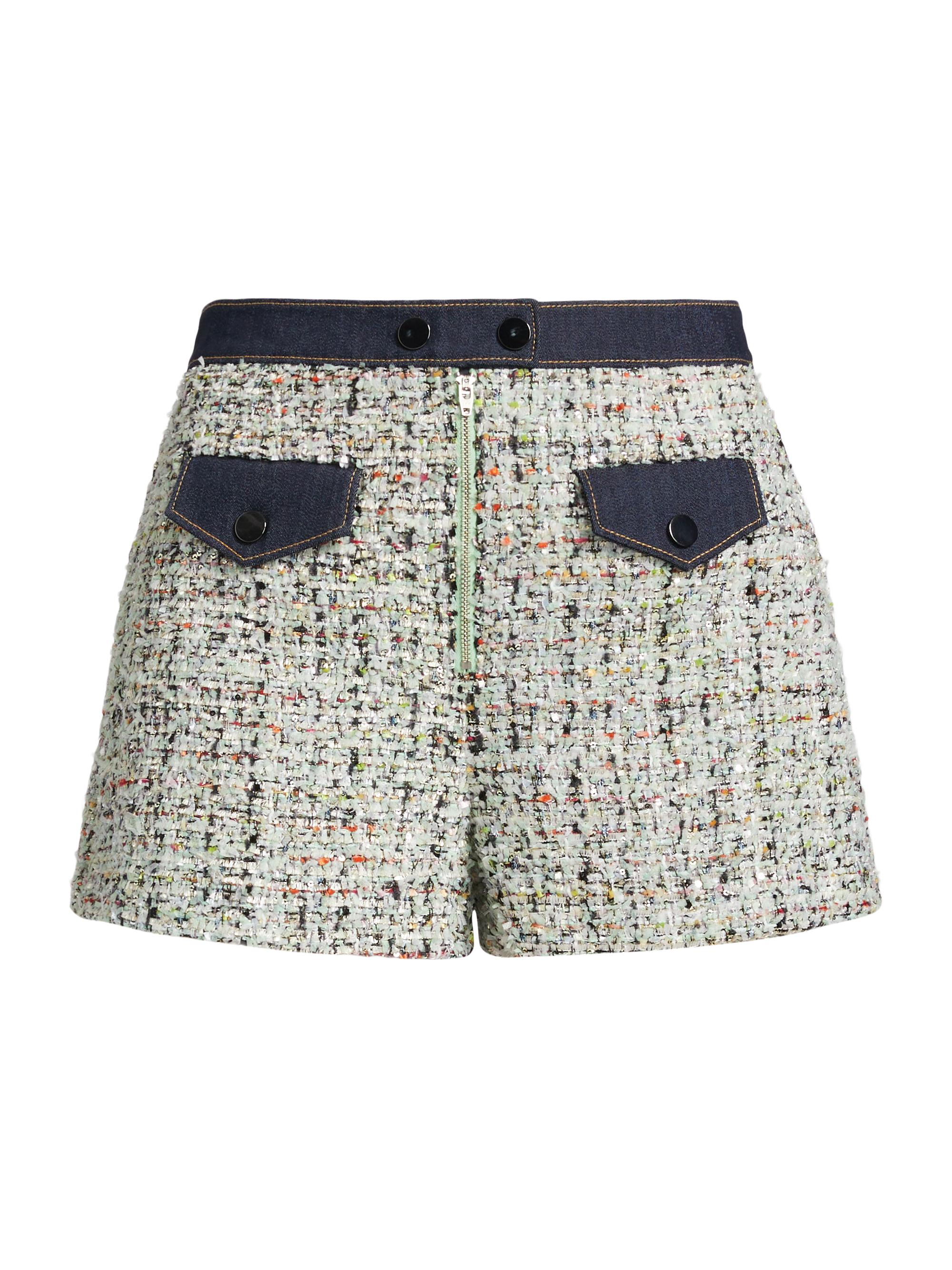 CINQ A SEPT Women's Anya Zoe Bouclé Shorts - Patina Multi