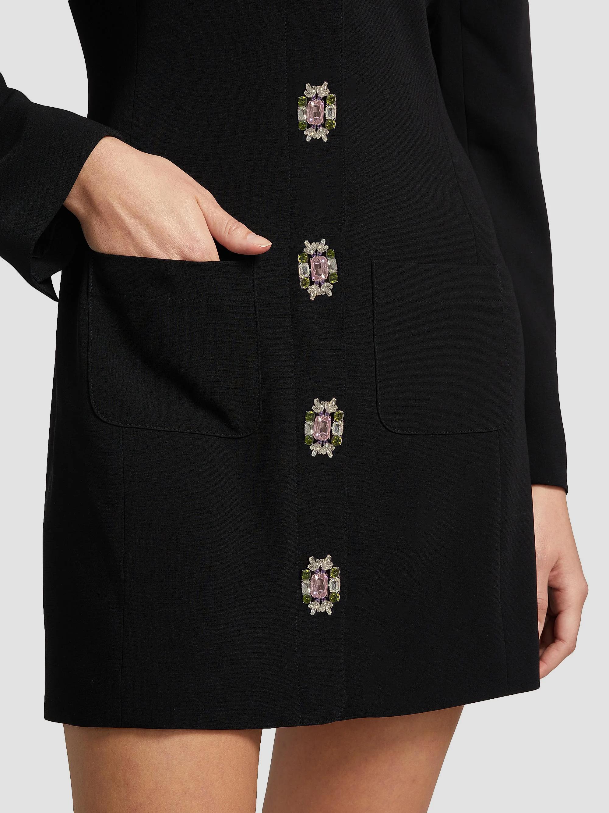 Cinq à Sept Sheryl Crystal-Embellished Button-Front Shirtdress