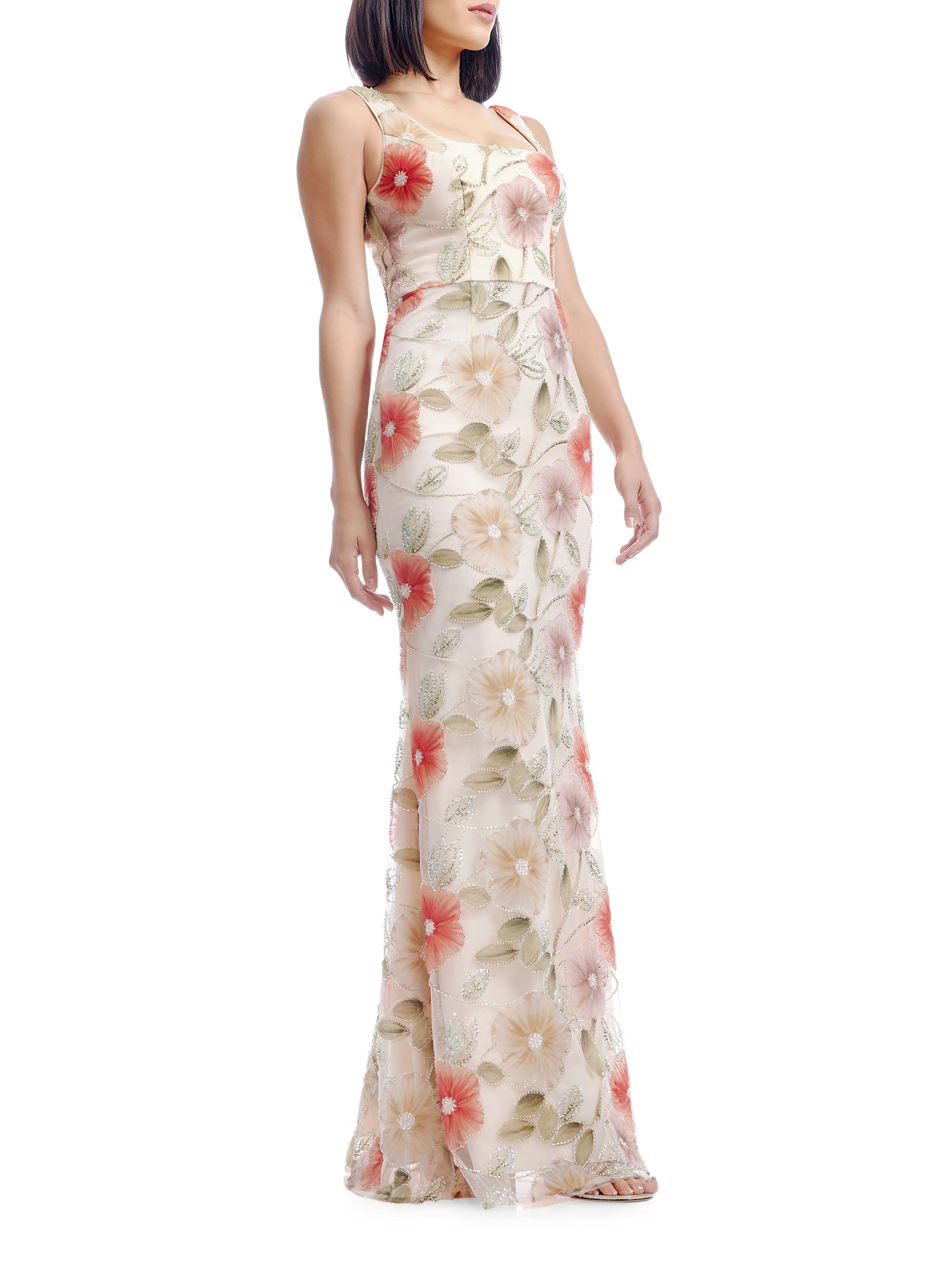 Dress The Population Tyra Embellished Floral Sleeveless Mermaid