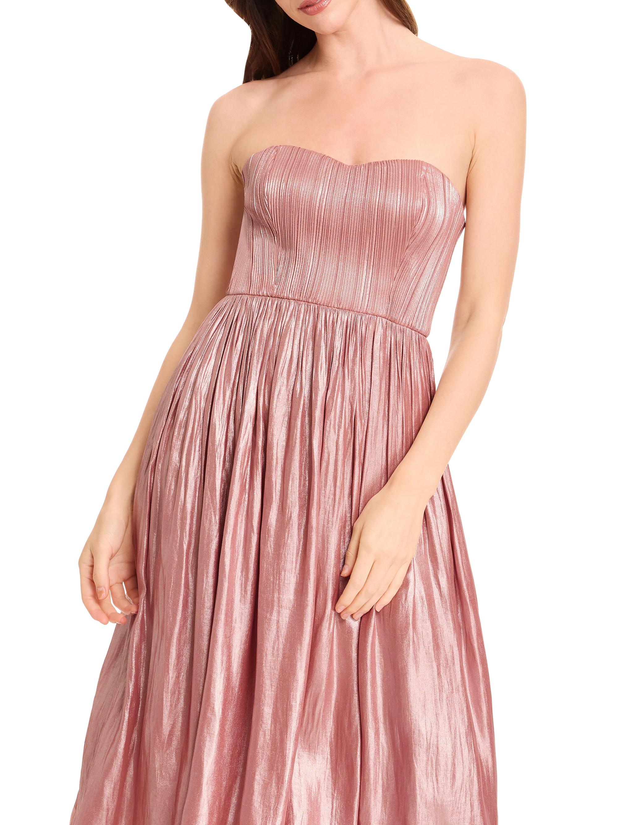 slim fit dress slacks Strapless Tailored Fit and Flare Bow Detail Dress main image 0