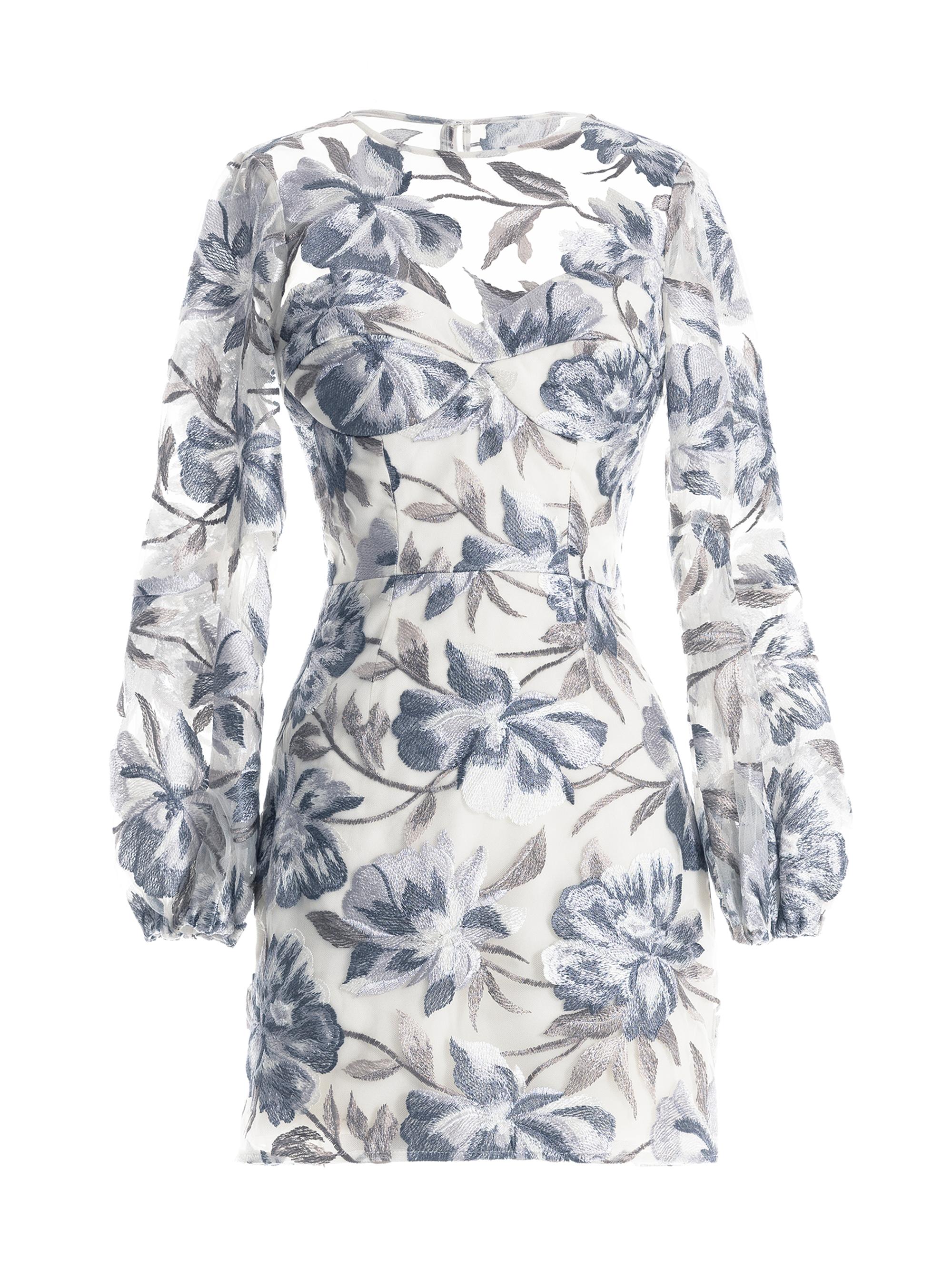 open lace back dress Mila Embroidered Dress  Dress the Population