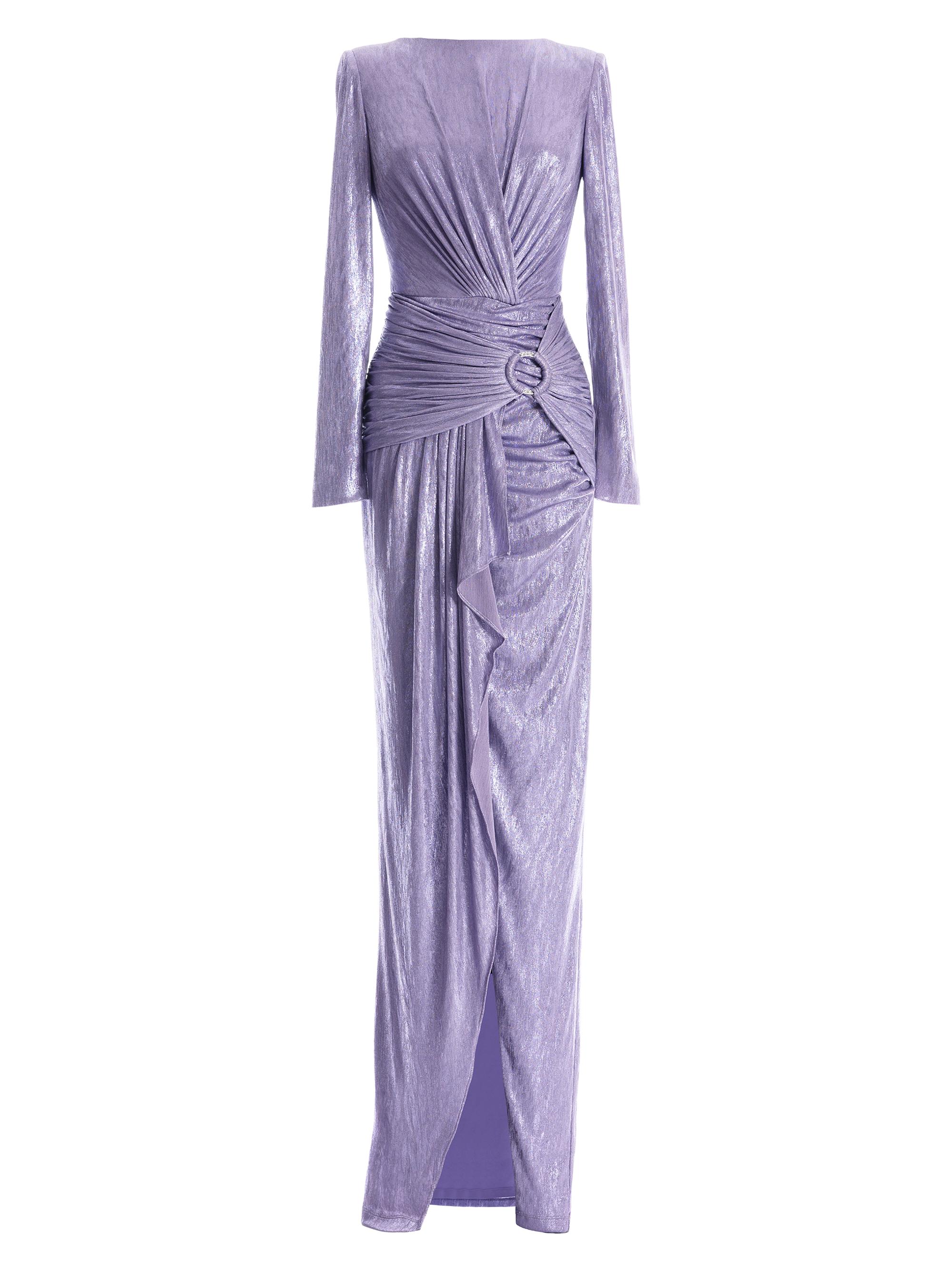 Dress The Population Romera Metallic Jersey Tulip-Hem Gown | Saks