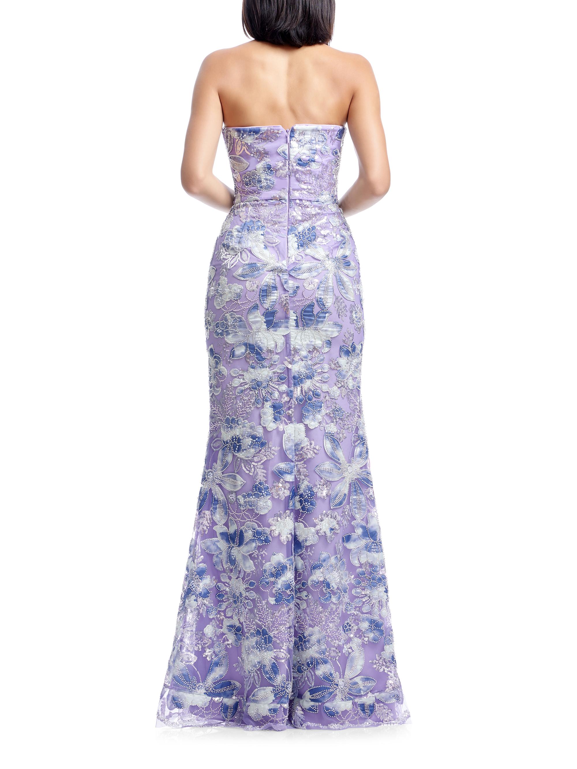 dress the population sheridan Sheridan French I Spring 2025 I Charlotte Dress in Azul Wildflower L