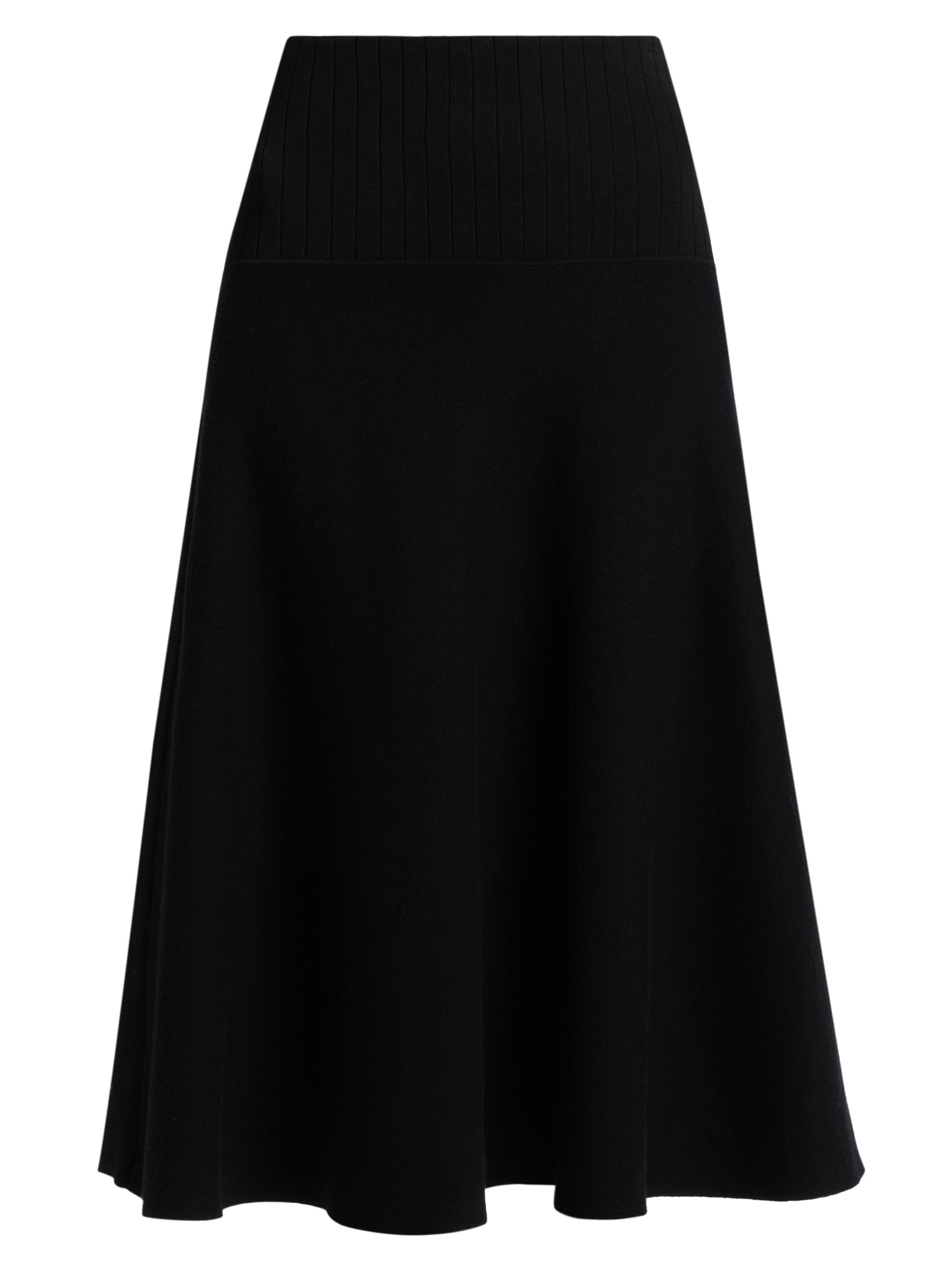 Proenza Schouler White Label Women's Katalina Knit A-Line Midi-Skirt - Black
