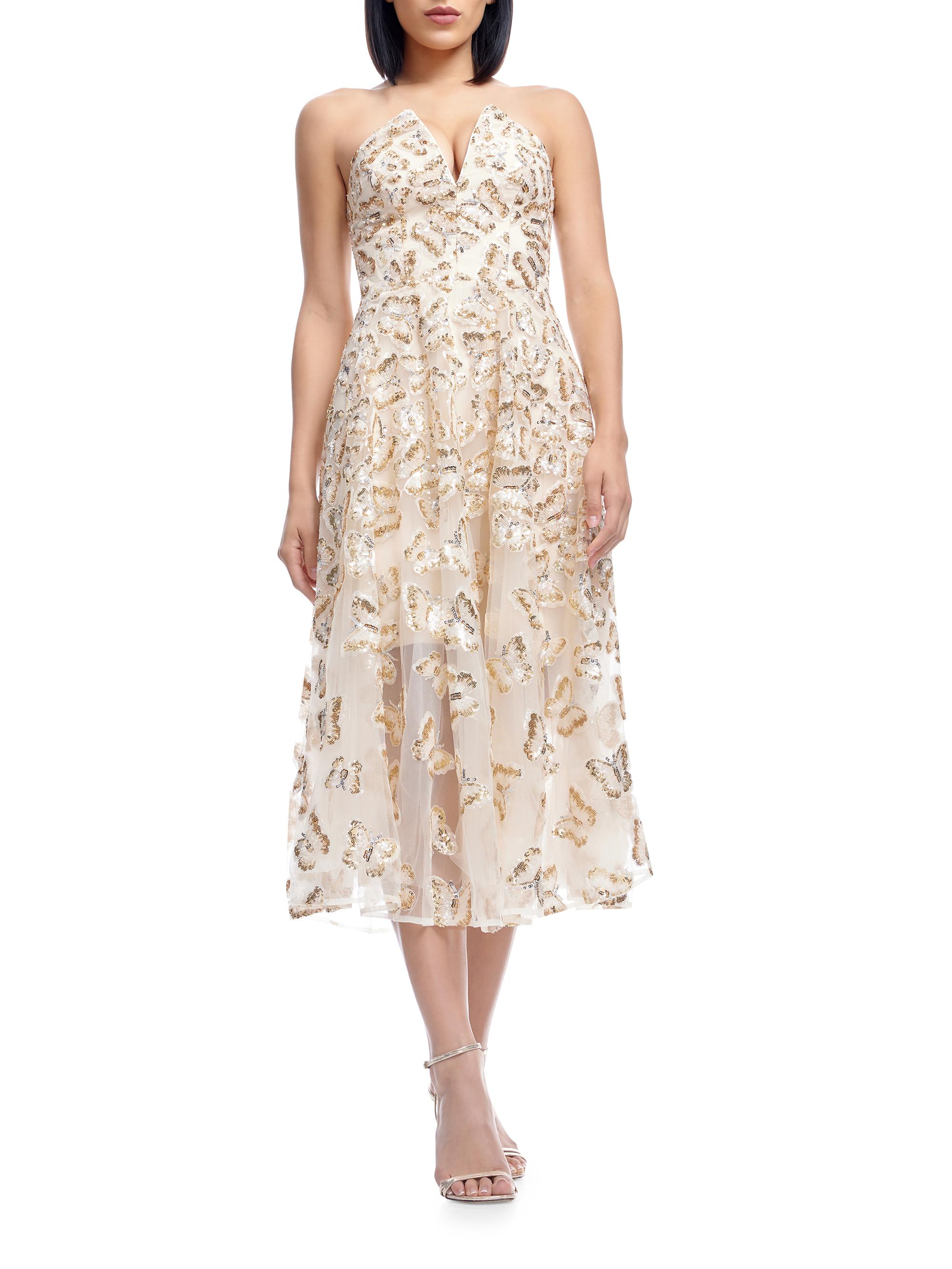 Dress The Population Briella Sequined Butterfly Fit & Flare Dress