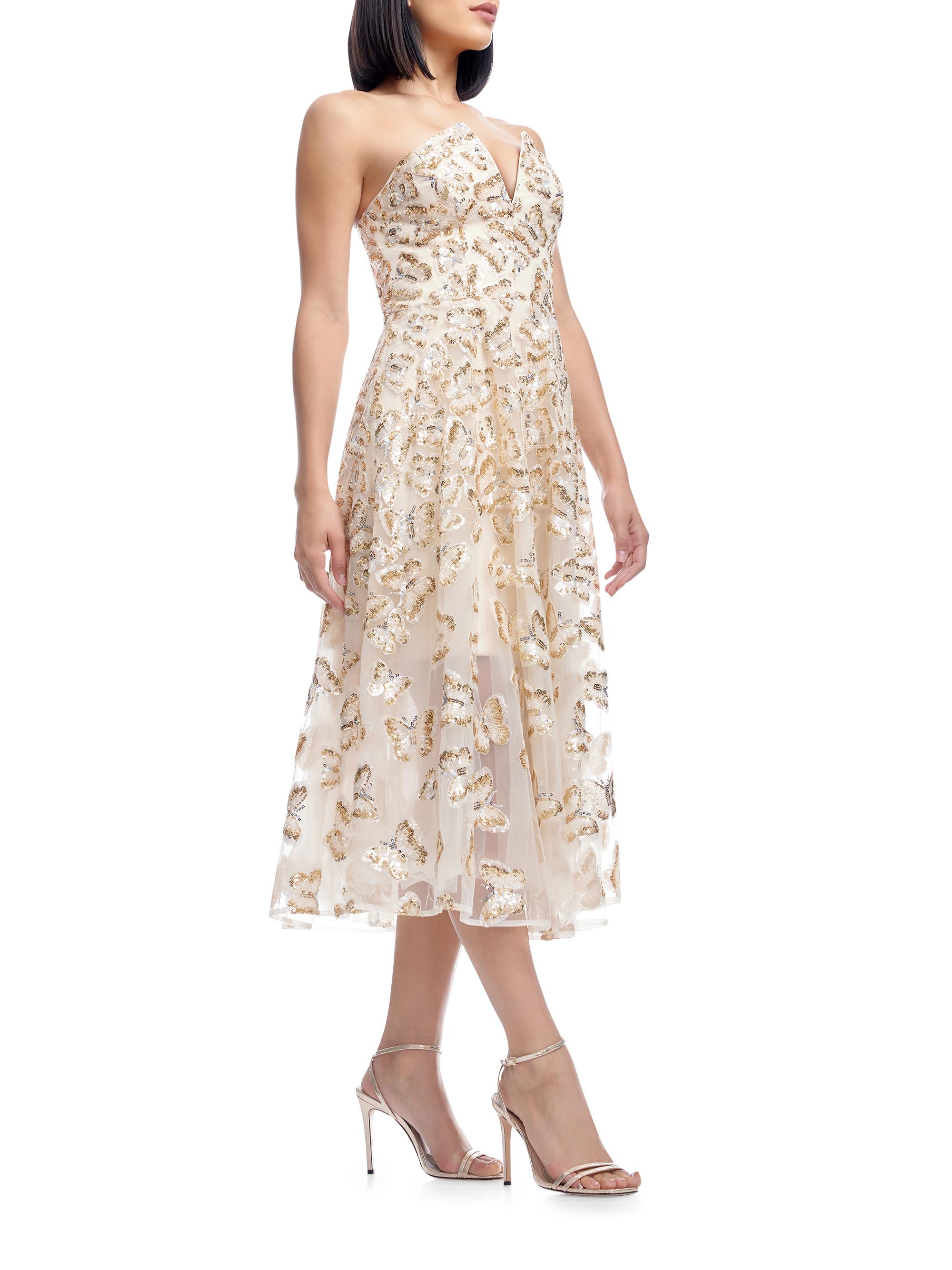 Dress The Population Briella Sequined Butterfly Fit & Flare Dress | Saks  Fifth Avenue