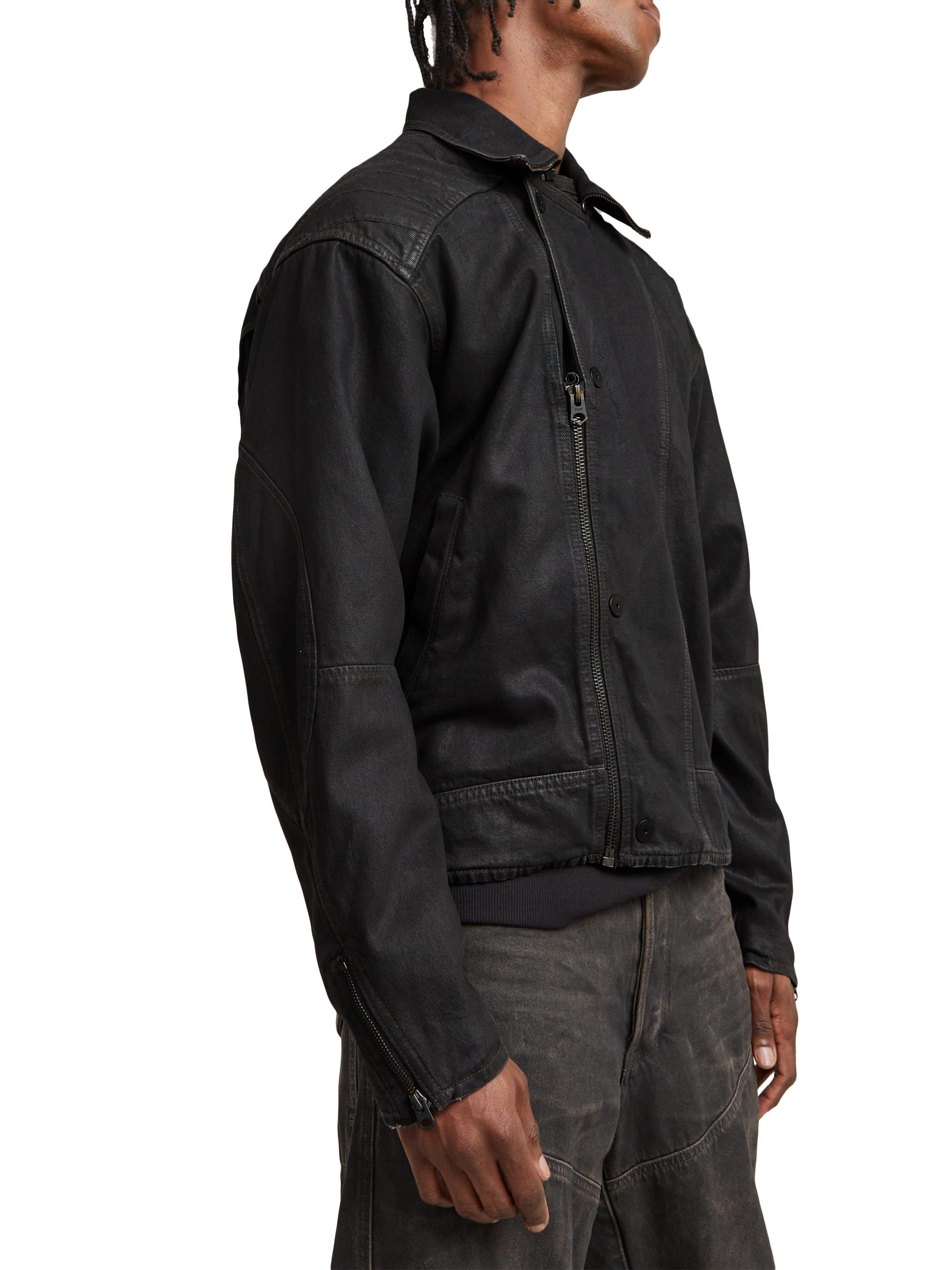 ジャケット・アウター G-STAR archive coated denim jacket black G-Star RAW Arc Zip 3D Slim Denim Jacket Black/Gray Size XL & L FS