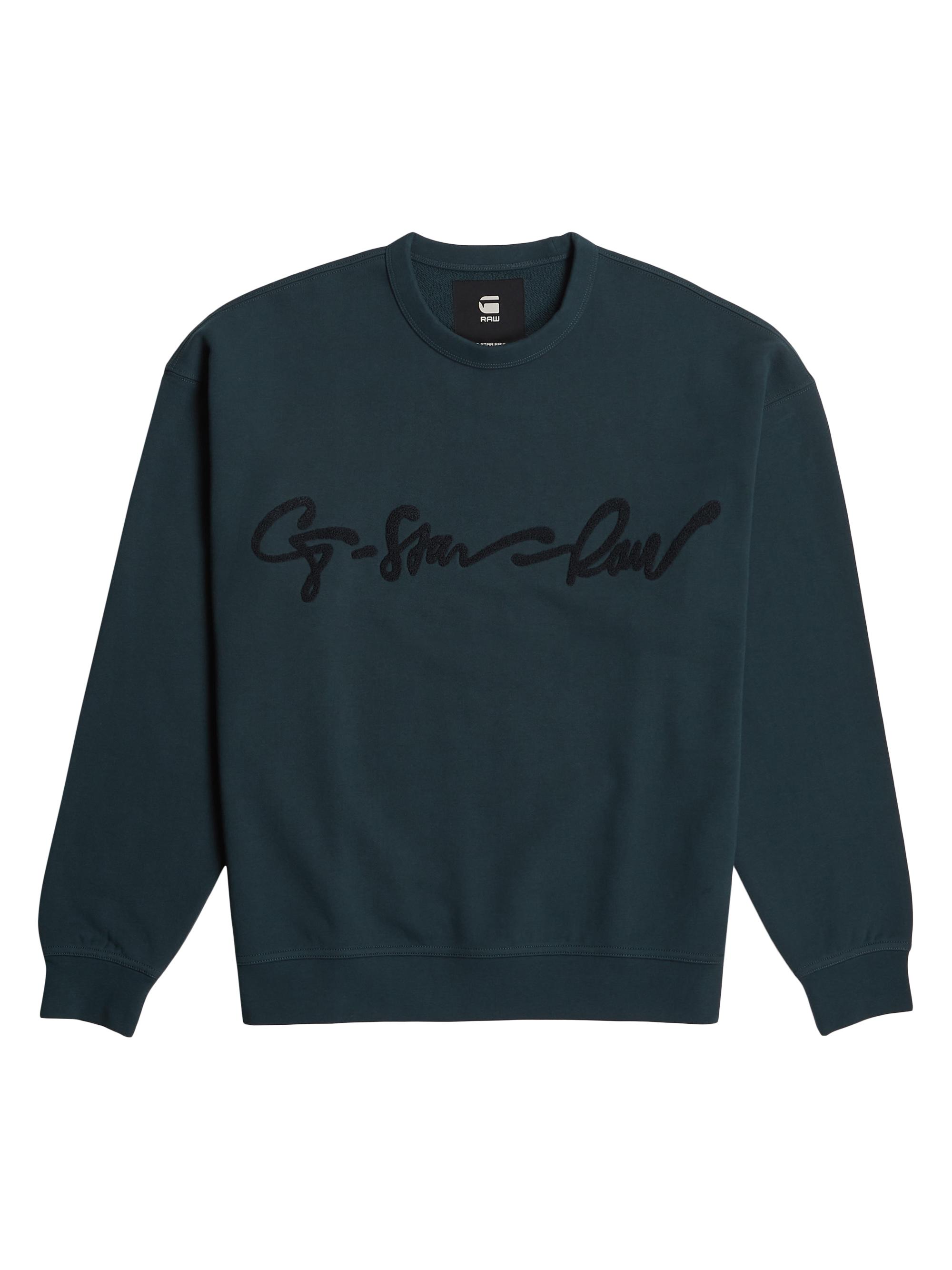 G-Star Men's Chenille Script Relaxed Sweatshirt - Legion Blue