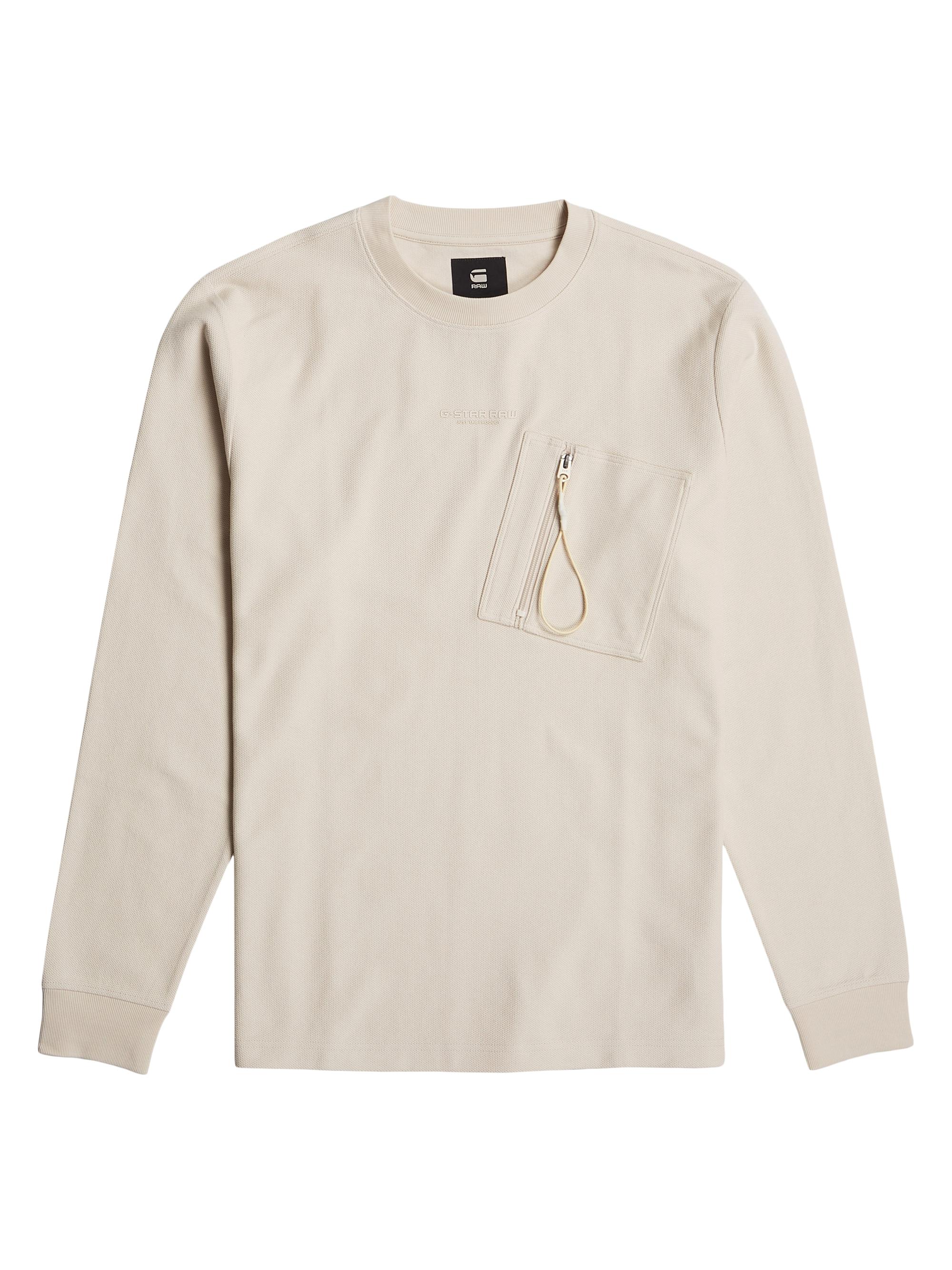 G-Star Men's Tweeter Pocket Crewneck Sweater - White Bait