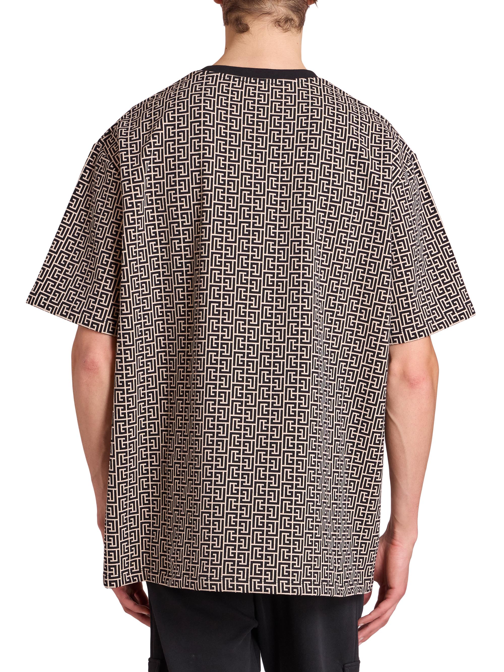 【定価8万超】BALMAIN T-SHIRTS OVER MONOGRAM Balmain Monogram Couture Label T-Shirt | Saks Fifth Avenue